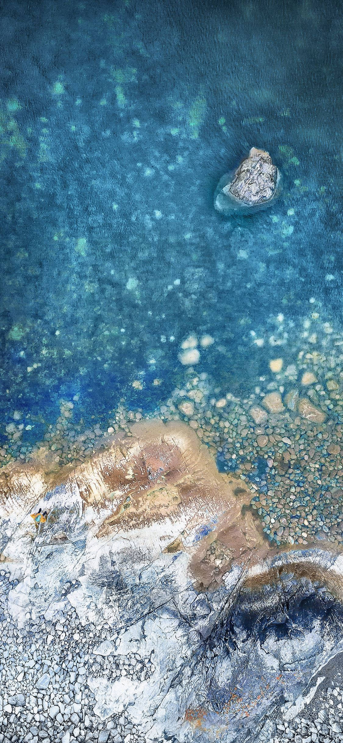 iPhone X Original Rocky Seashore Wallpaper