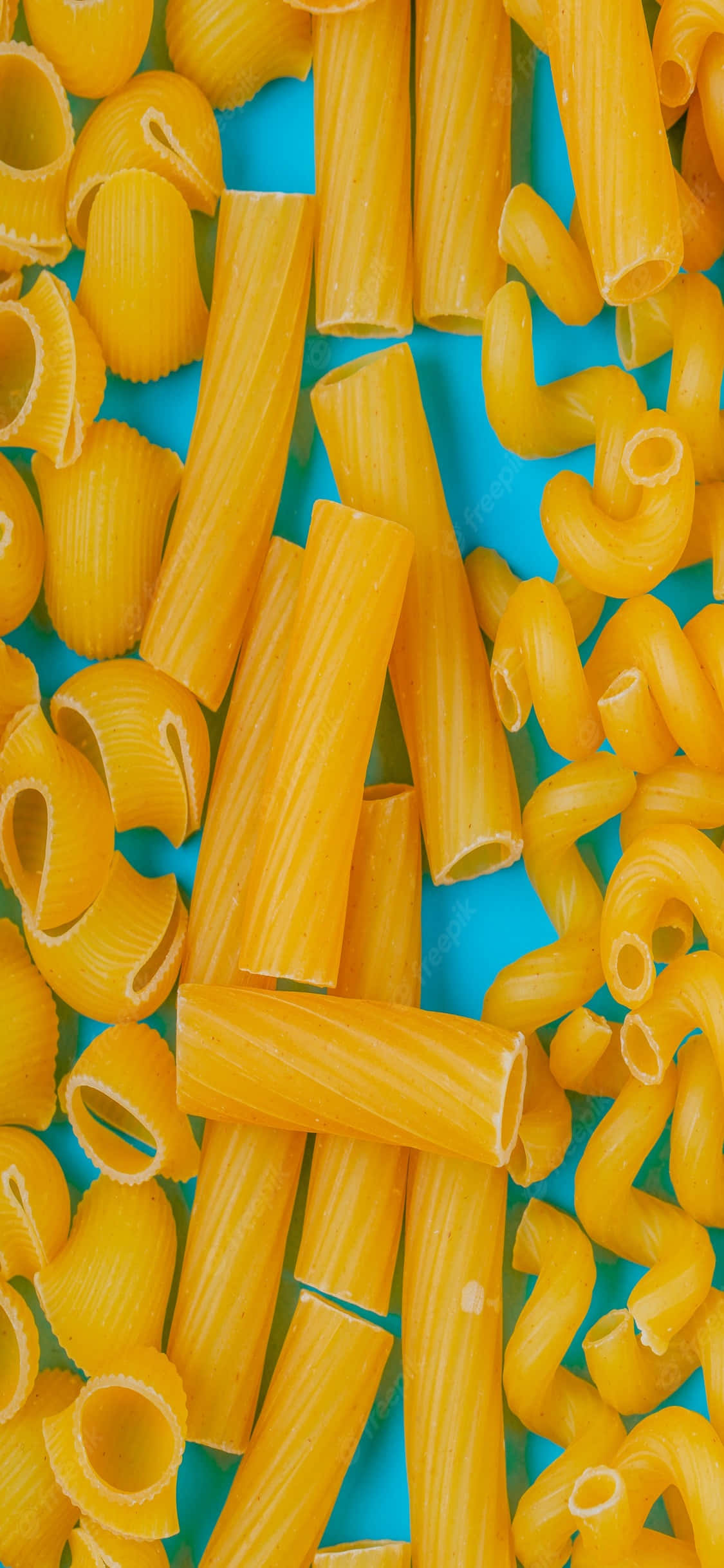 iPhone X Pasta sa Asul na Table Background Wallpaper
