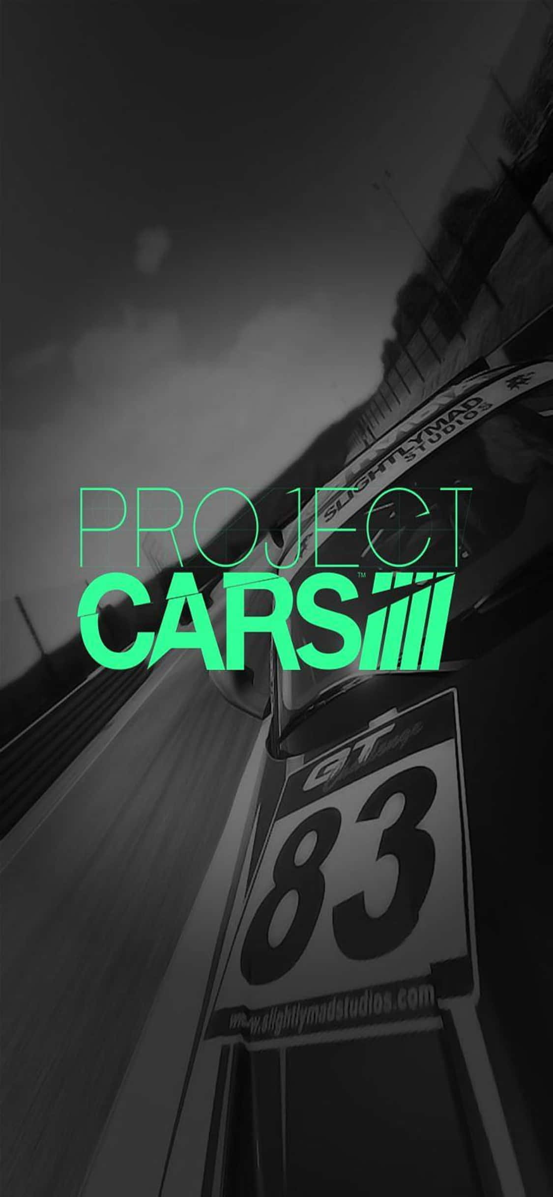 iPhone X Project Cars Background Game Title Poster Green Wallpaper