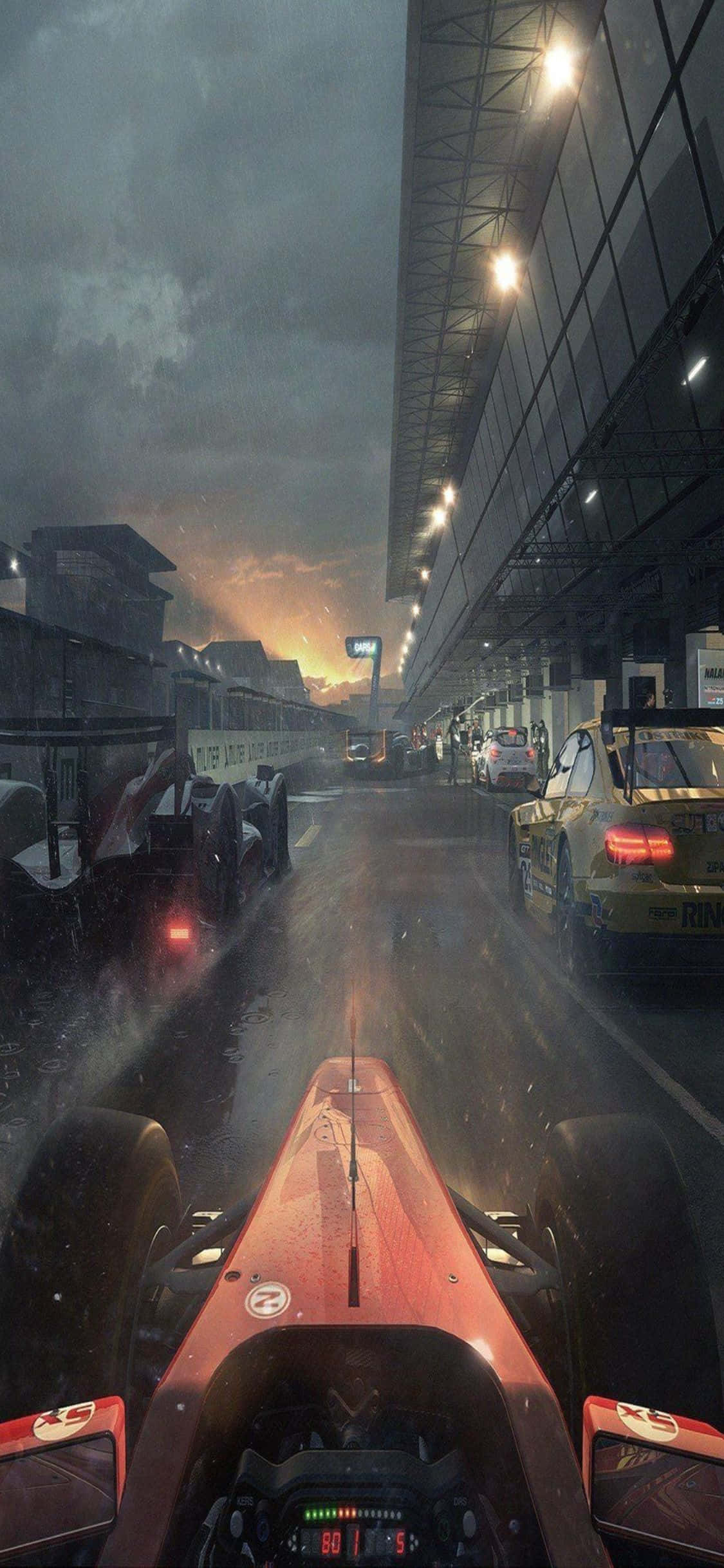 iPhone X Project Cars Background Panimulang Linya ng Karerang Track Wallpaper