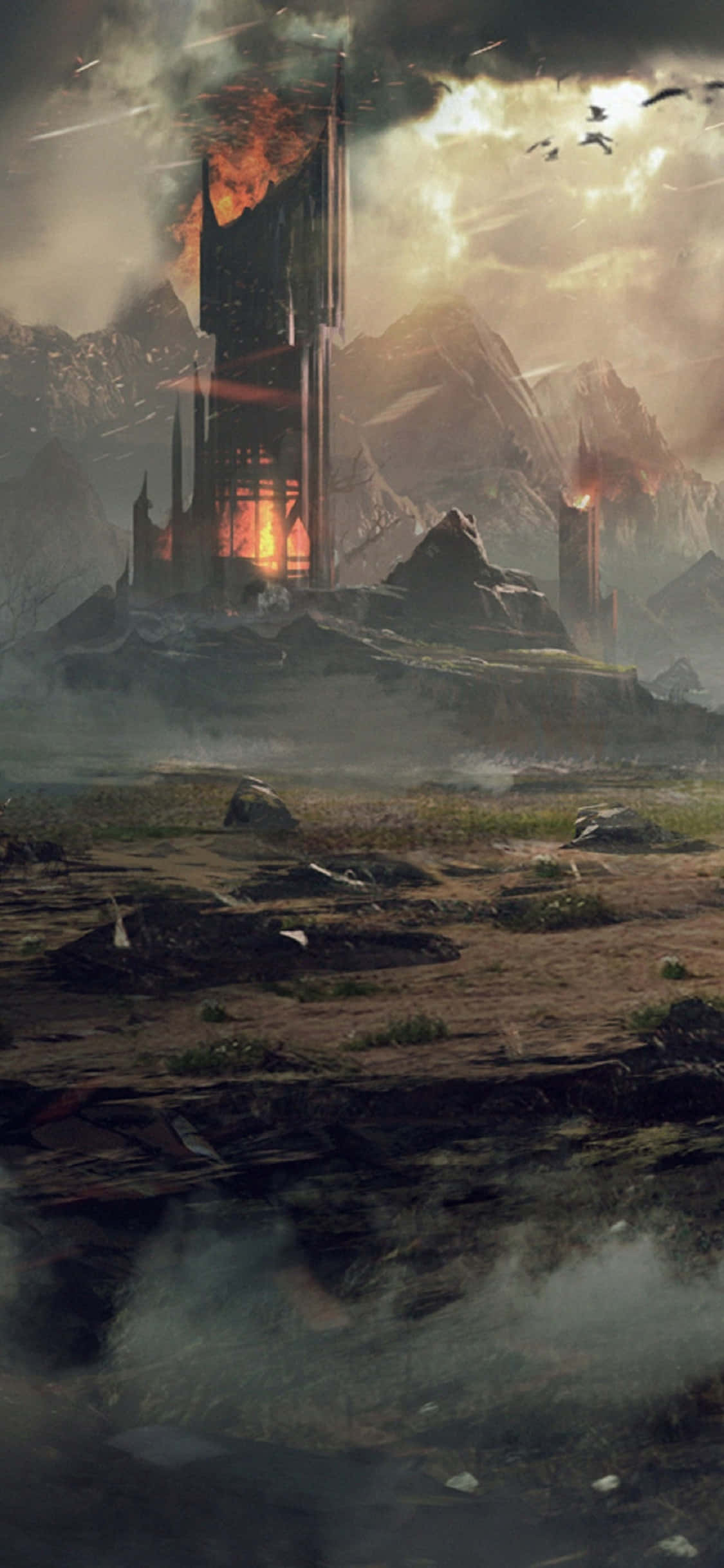 iPhone X Shadow Of Mordor Background Kastilyo Wallpaper