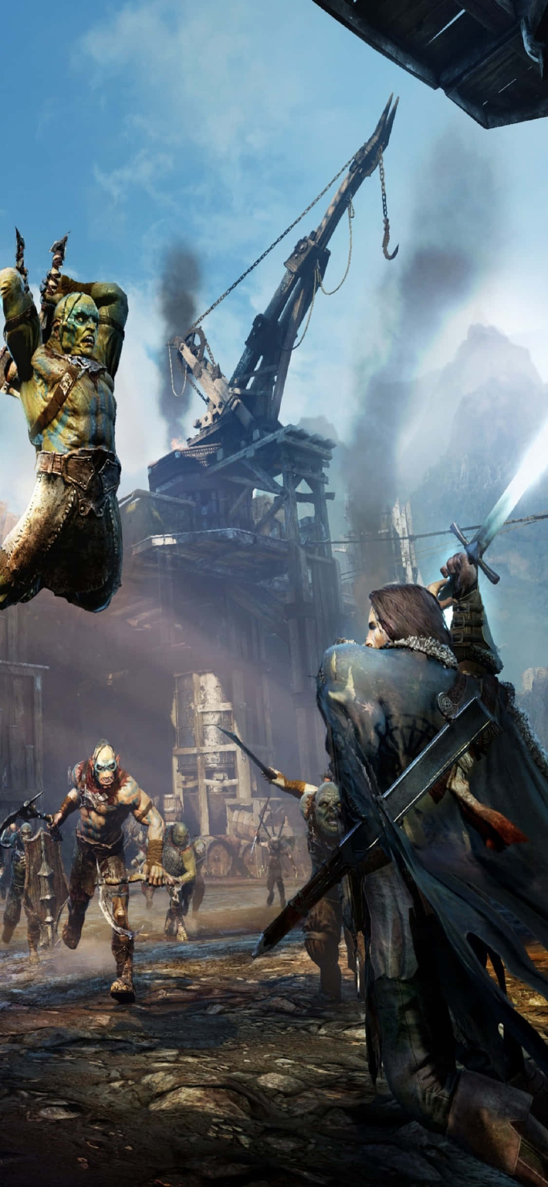 iPhone X Shadow Of Mordor Background Talion Wallpaper