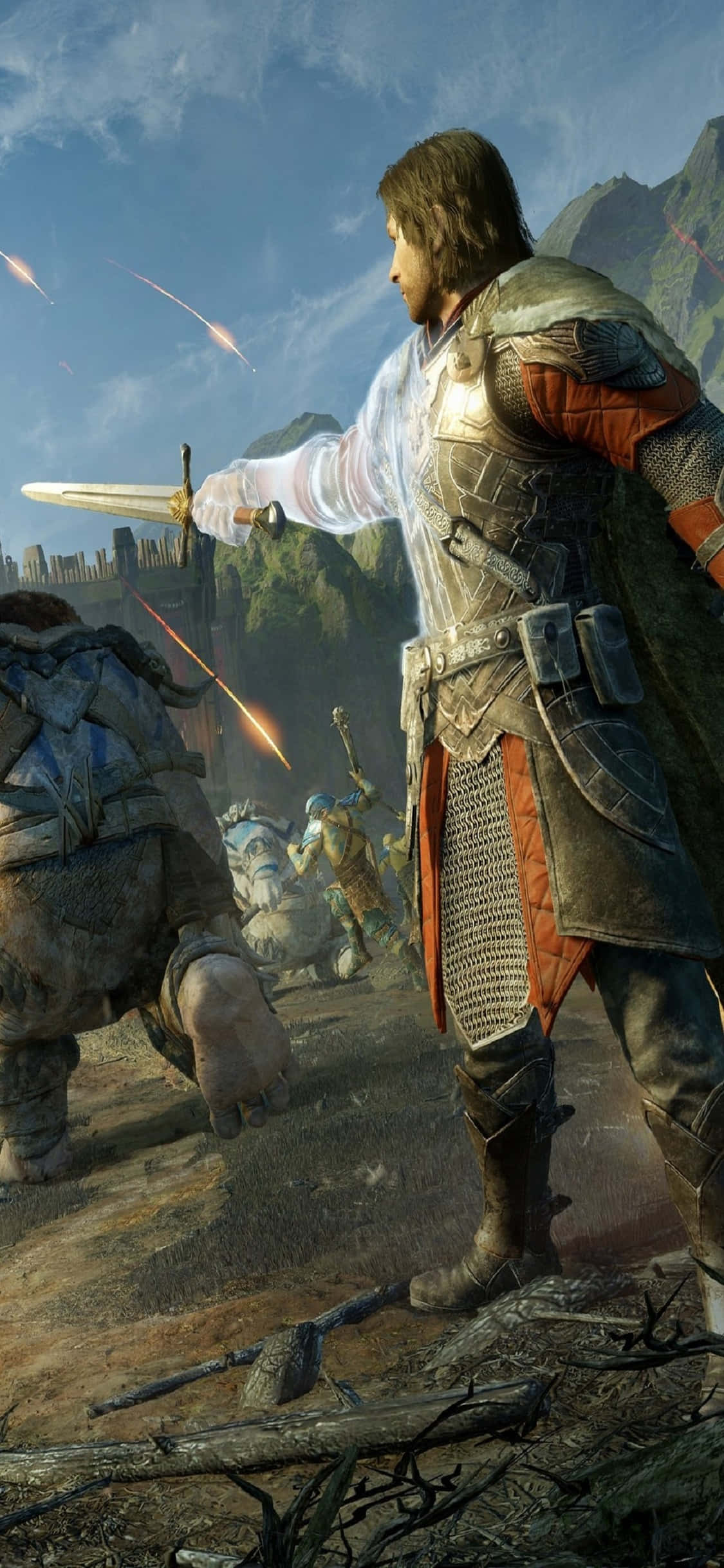 iPhone X Shadow Of Mordor Background Talion Wallpaper