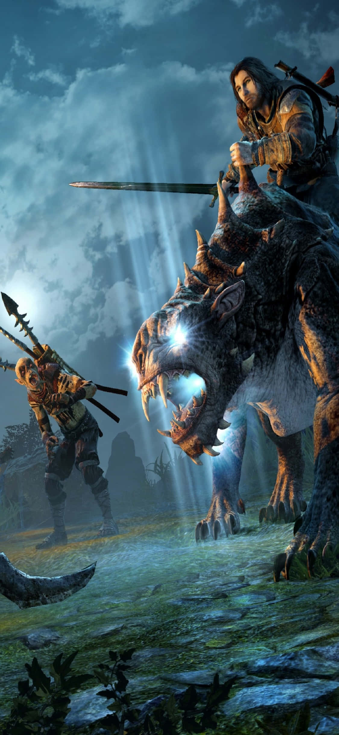 iPhone X Shadow Of Mordor Background Talion Wallpaper