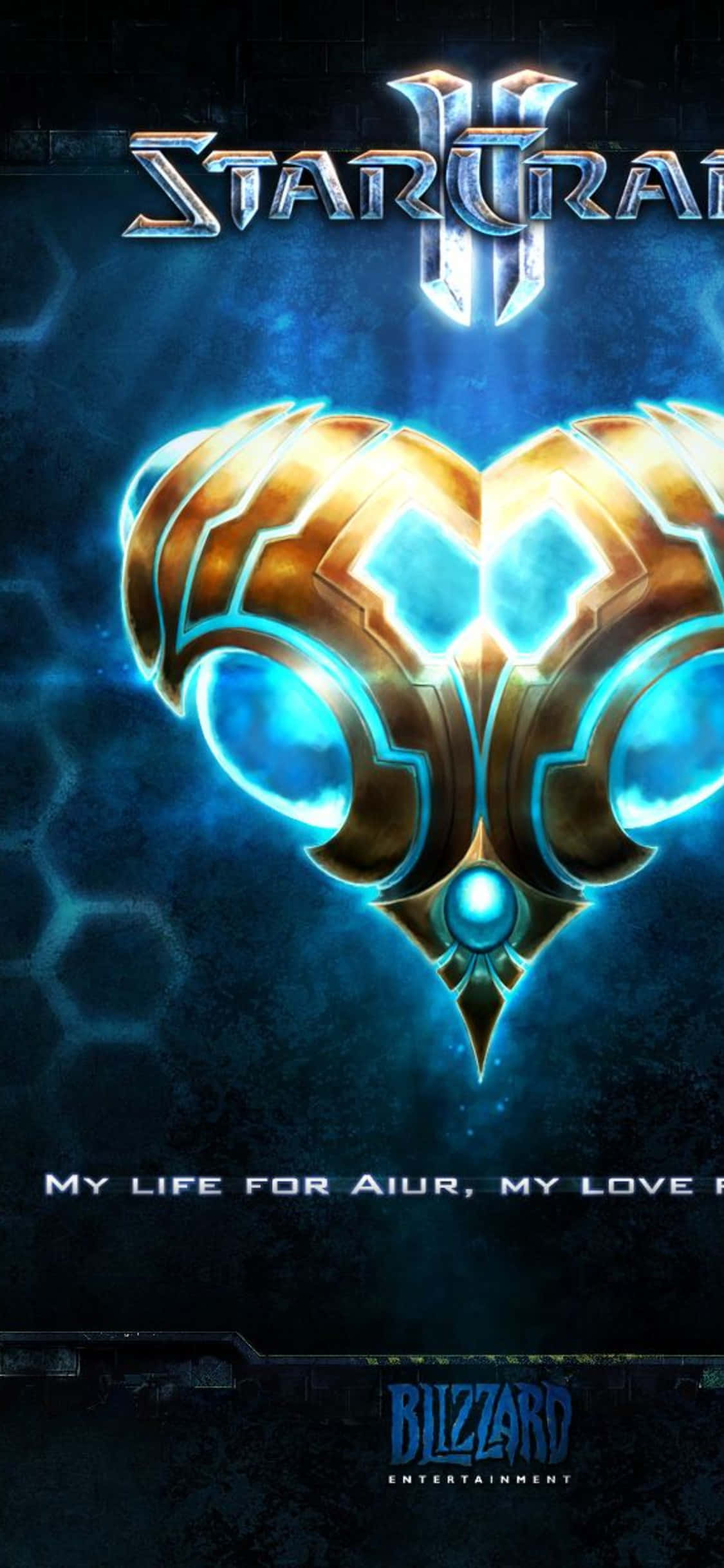 iPhone X Starcraft Ii Background Blue Core Wallpaper