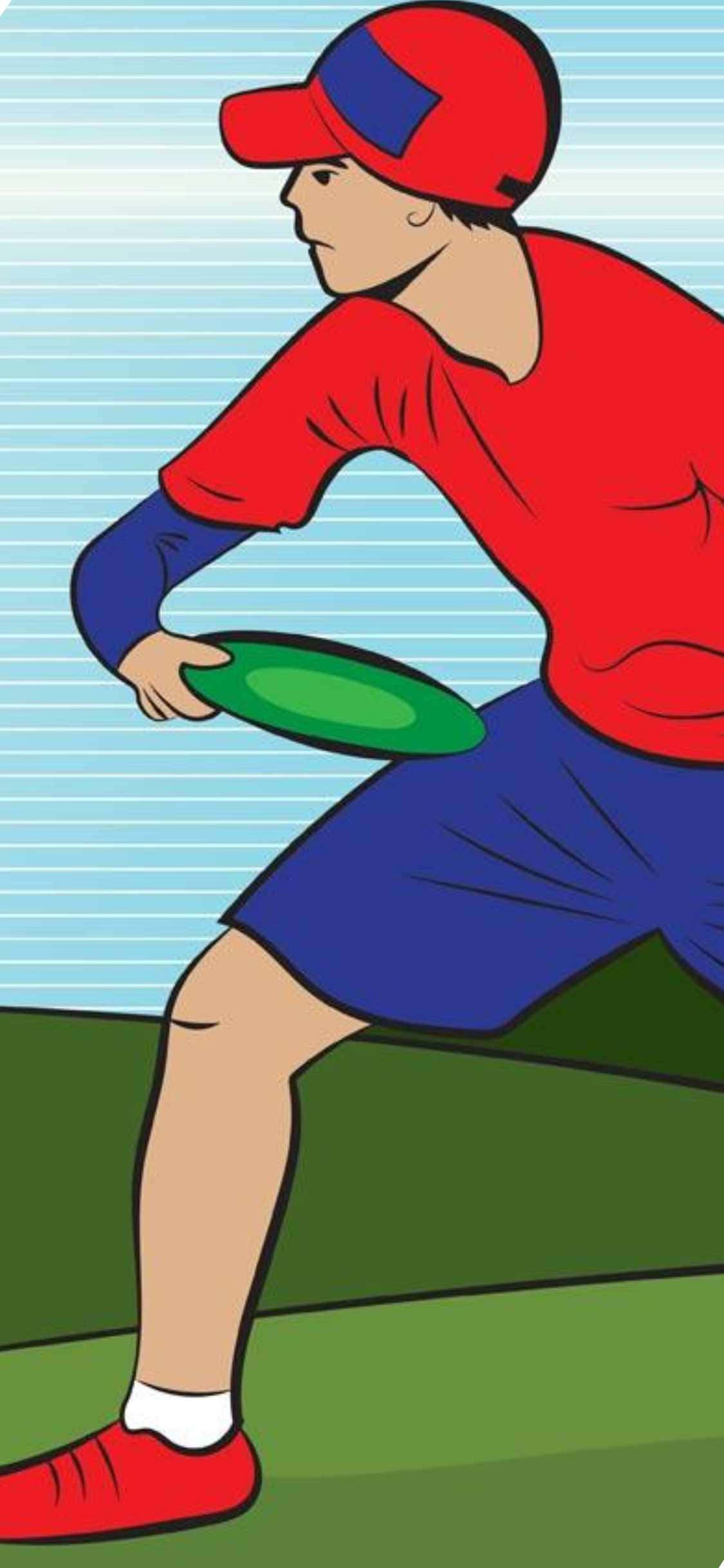 iPhone X Ultimate Frisbee Background Illustration Wallpaper