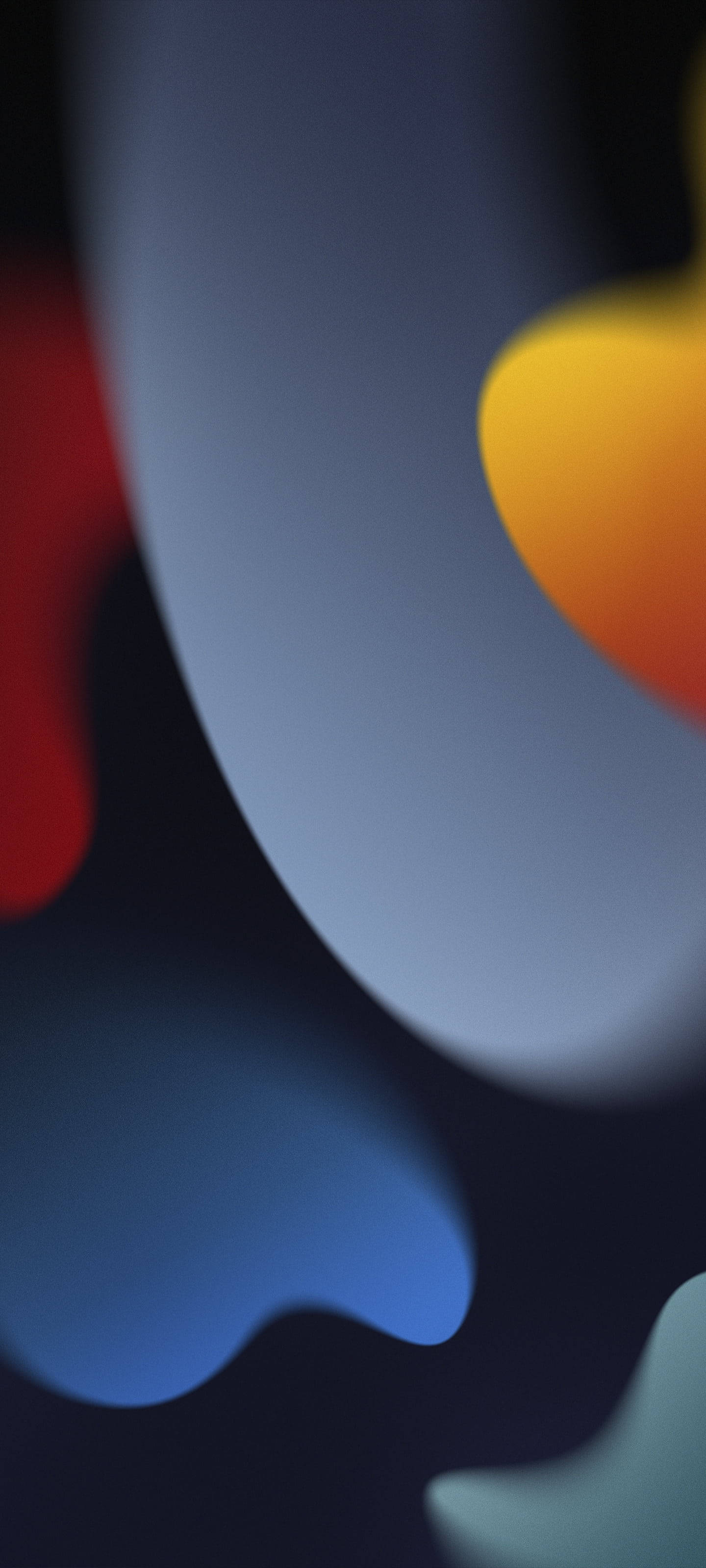iPhone XR Red Colored Blobs Wallpaper