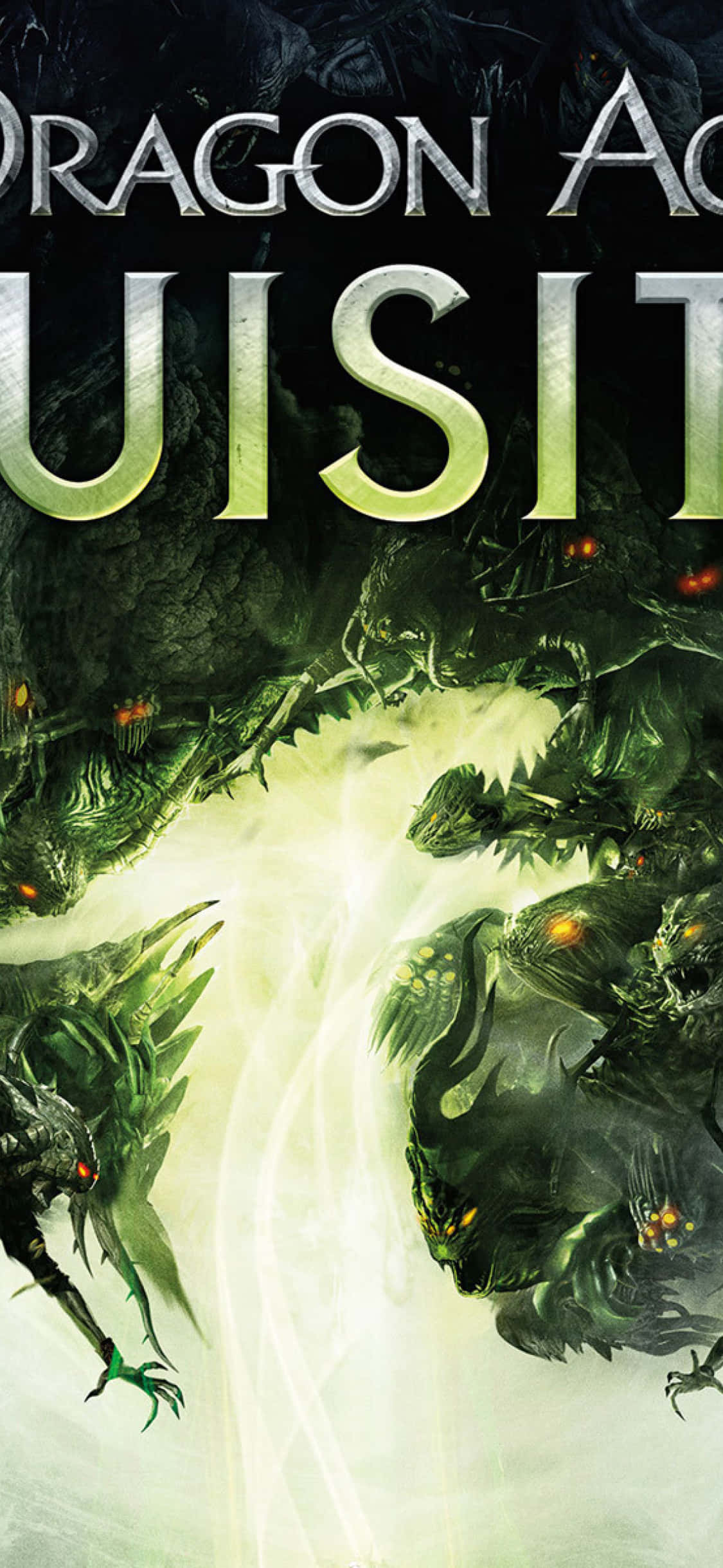 "iPhone Xs at Dragon Age Inquisition - I-explore ang Fantasya Mundo Magkasama" Wallpaper
