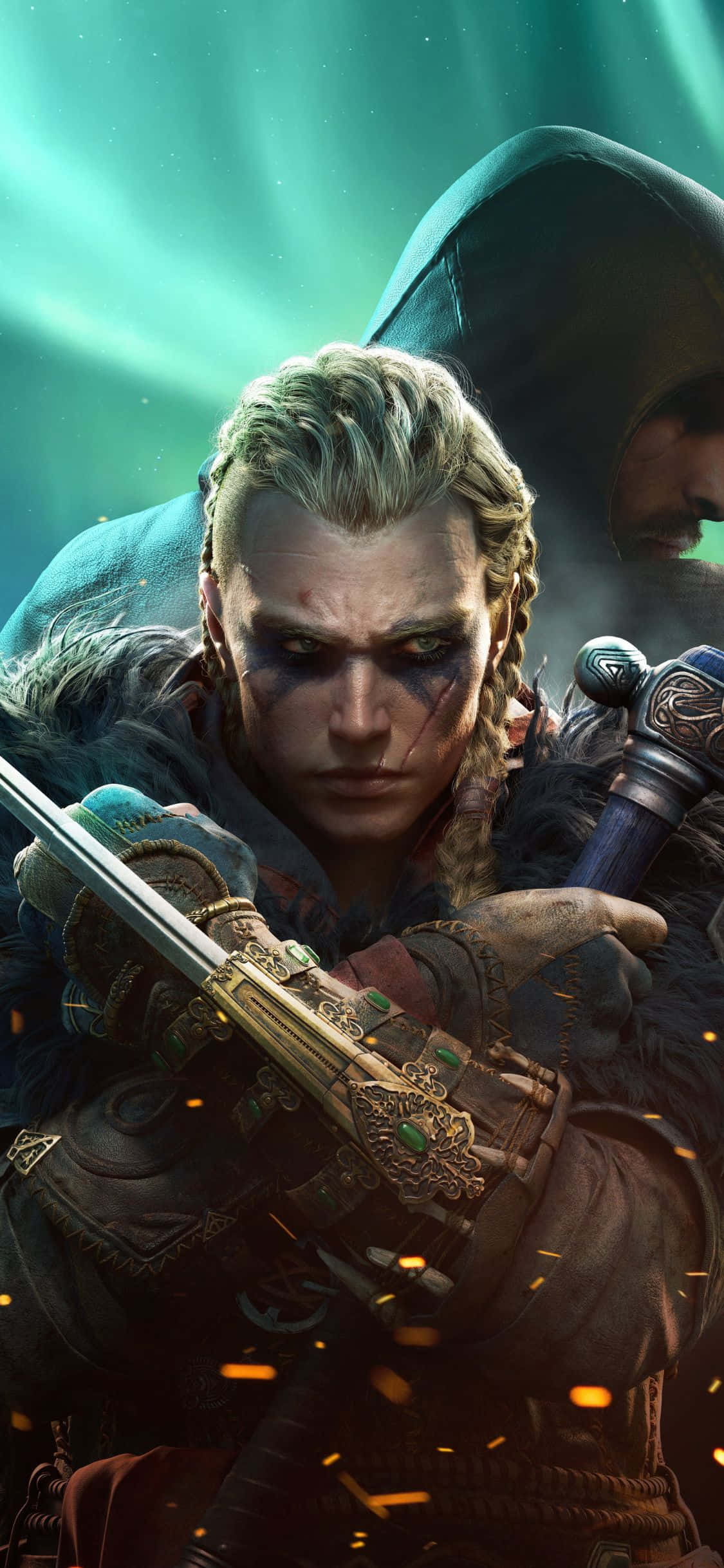 iPhone Xs Assassin's Creed Valhalla Female Eivor Bilang Isang Assassin Background Wallpaper