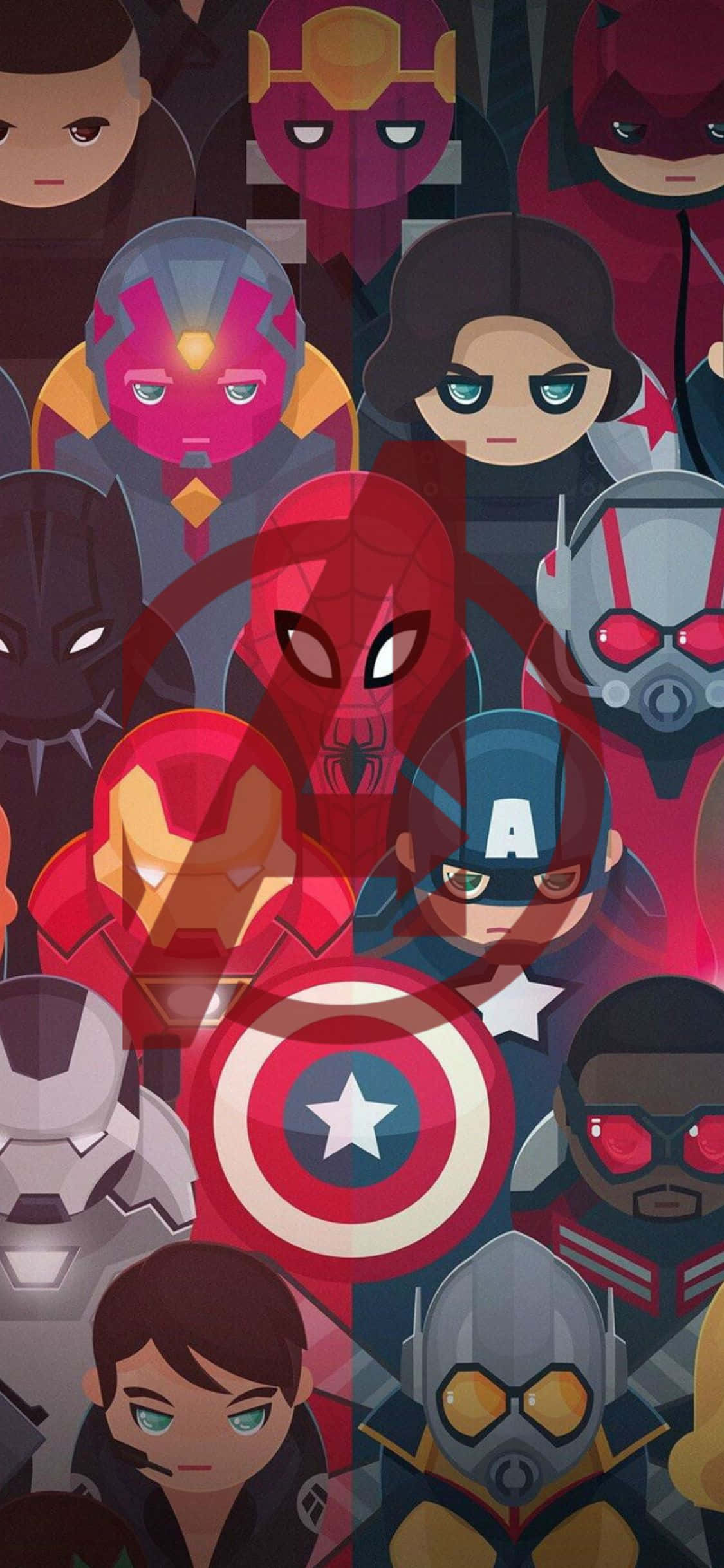 iPhone XS Avengers Background Cute Fanart Wallpaper