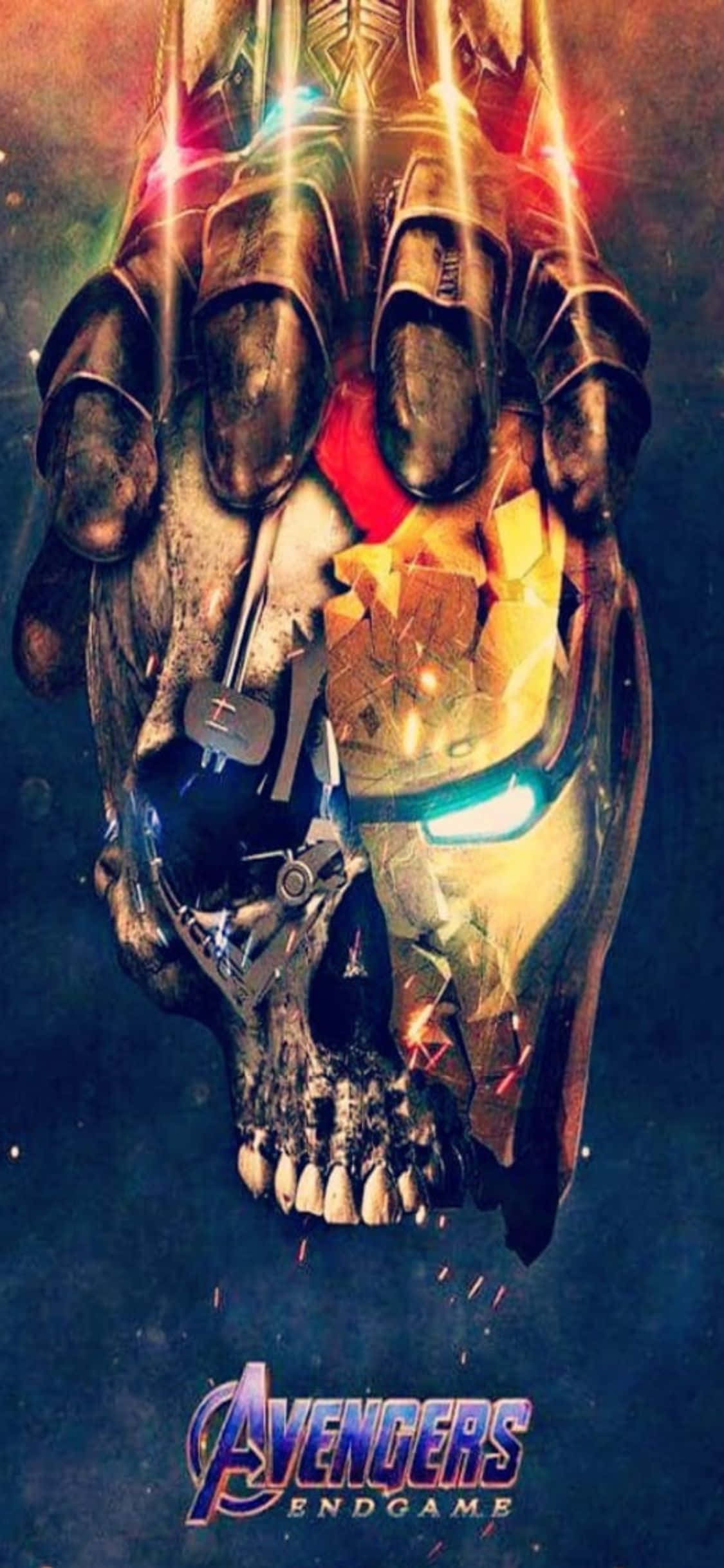 iPhone XS Avengers Background Decapitated Iron Man Wallpaper