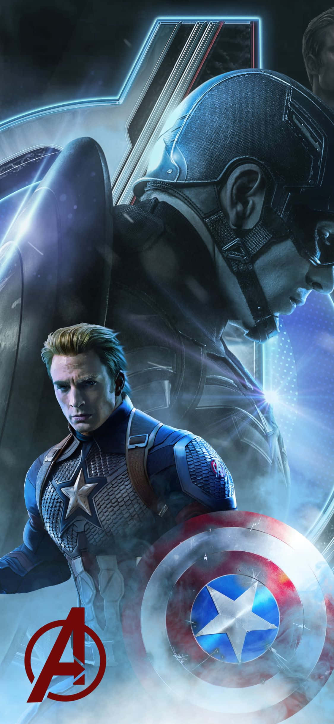 iPhone XS Avengers Background Overlay Captain America Wallpaper