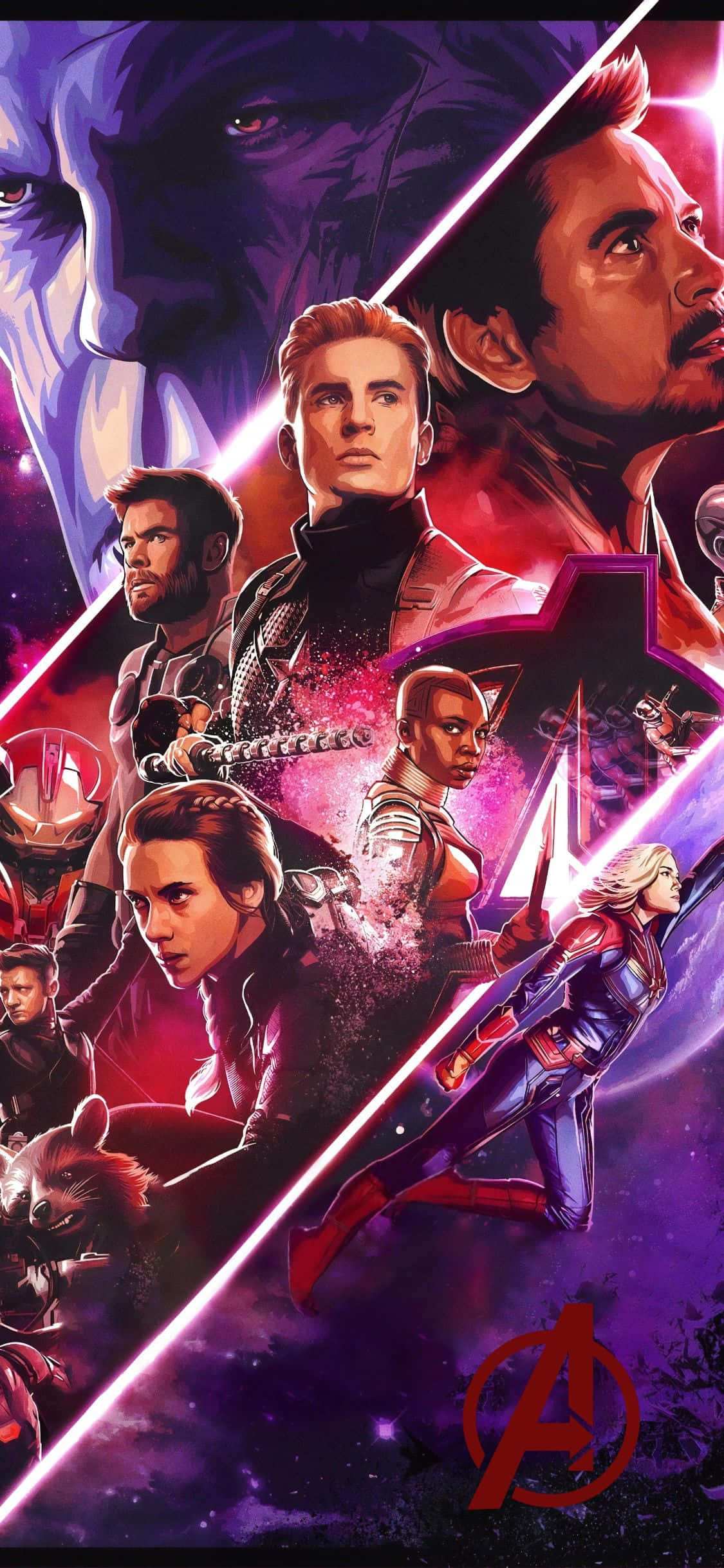iPhone XS Avengers Background Thanos At Ang Mga Bayani Ng Endgame Wallpaper