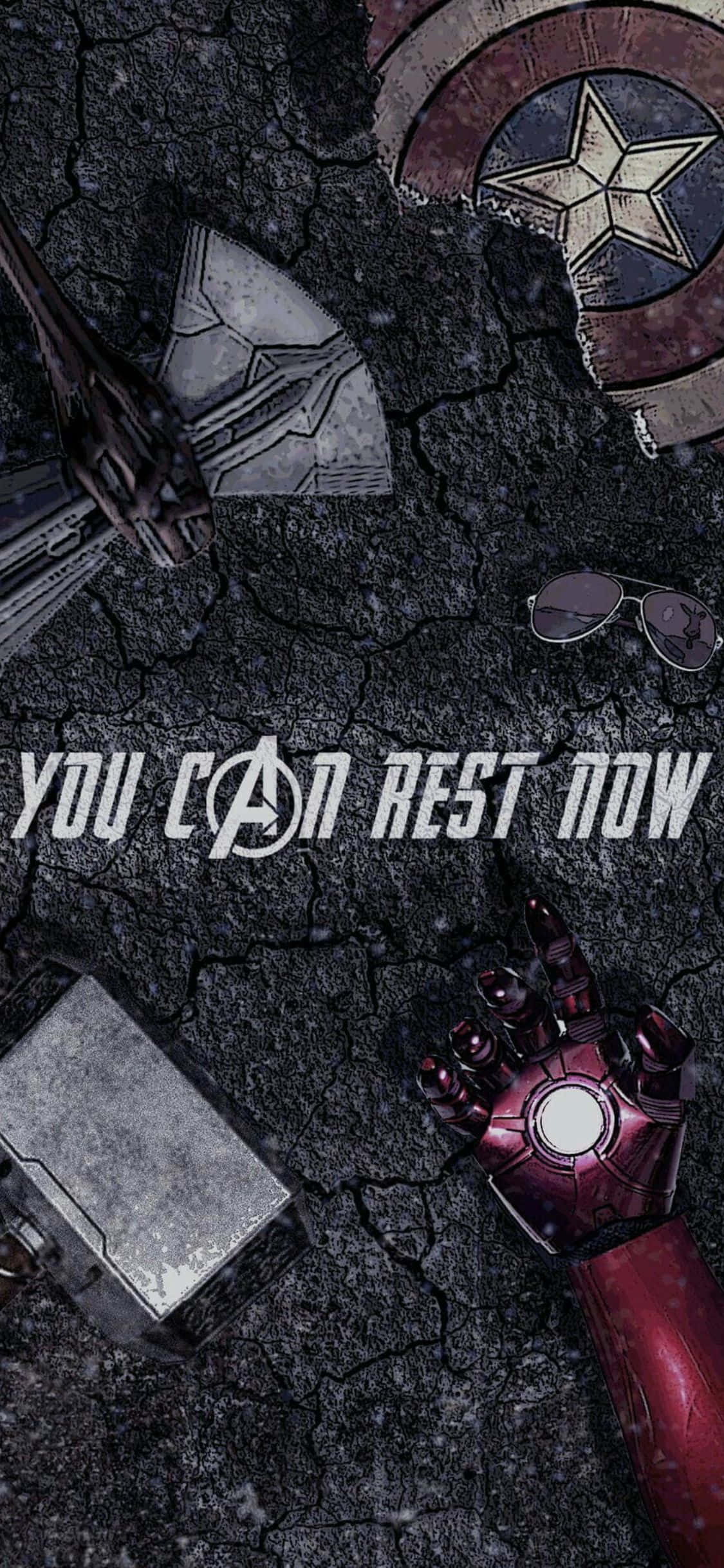 iPhone XS Avengers Background You Can Rest Now Movie Line Wallpaper