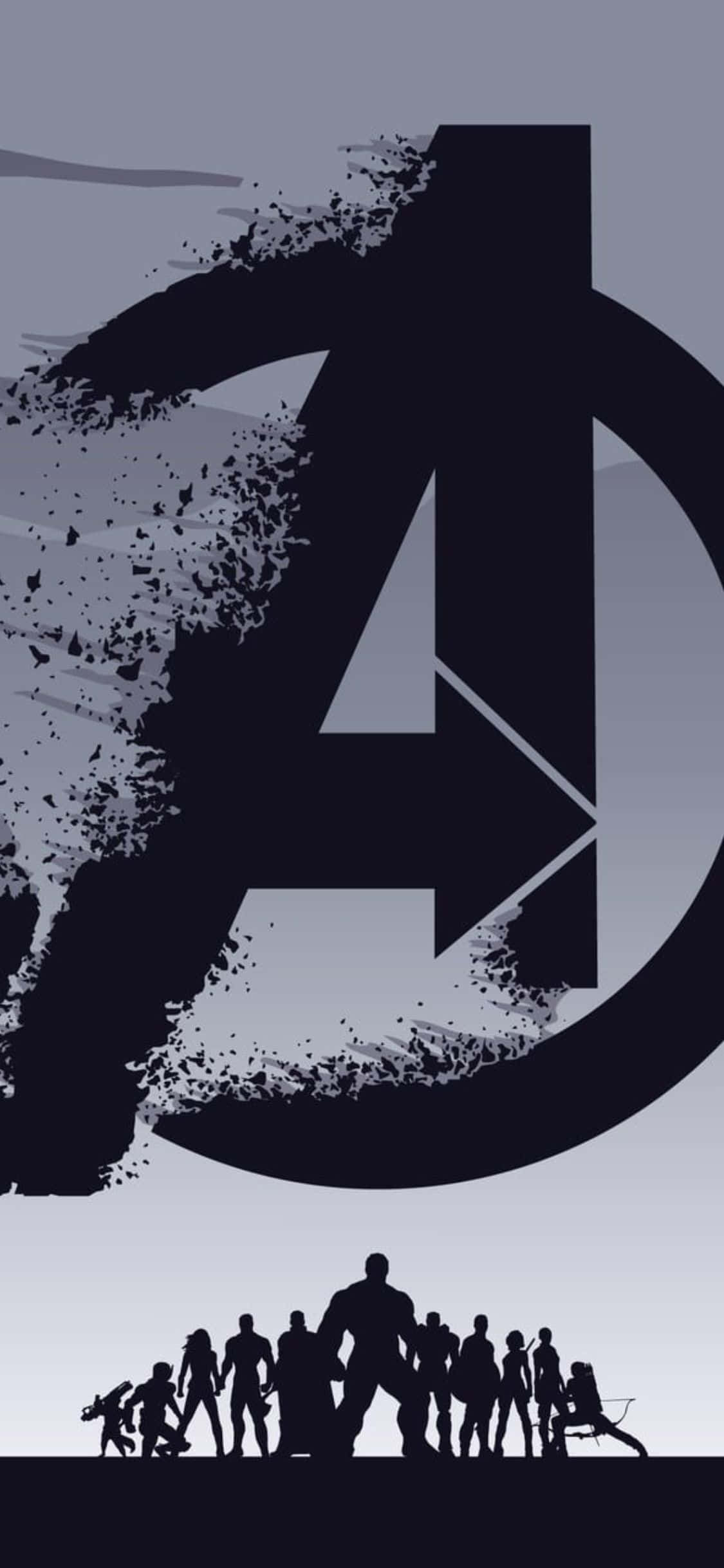 iPhone XS Avengers Endgame Logo Background Wallpaper