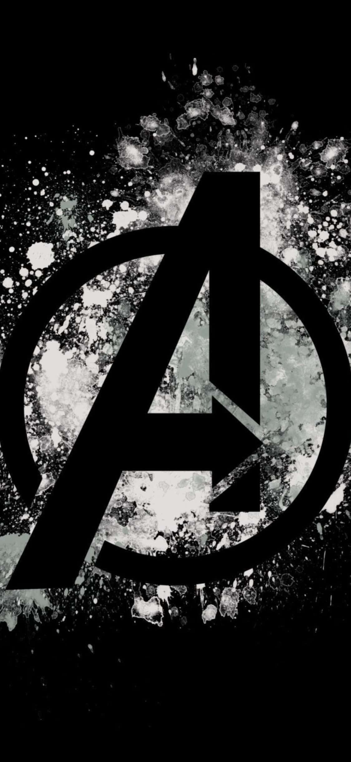 iPhone XS Avengers Logo Abstract Background Wallpaper