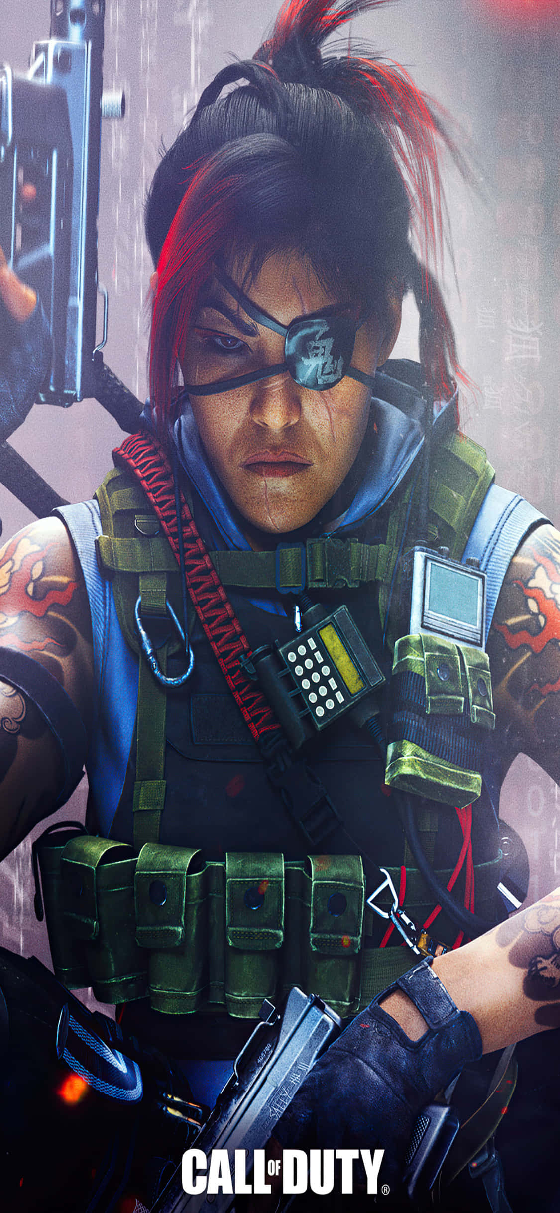 iPhone Xs Call Of Duty Black Ops Cold War Kitsune Background Wallpaper
