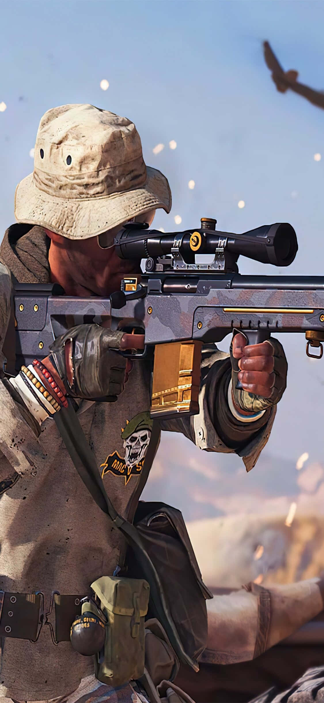 iPhone Xs Call Of Duty Black Ops Cold War Sniper Background Wallpaper