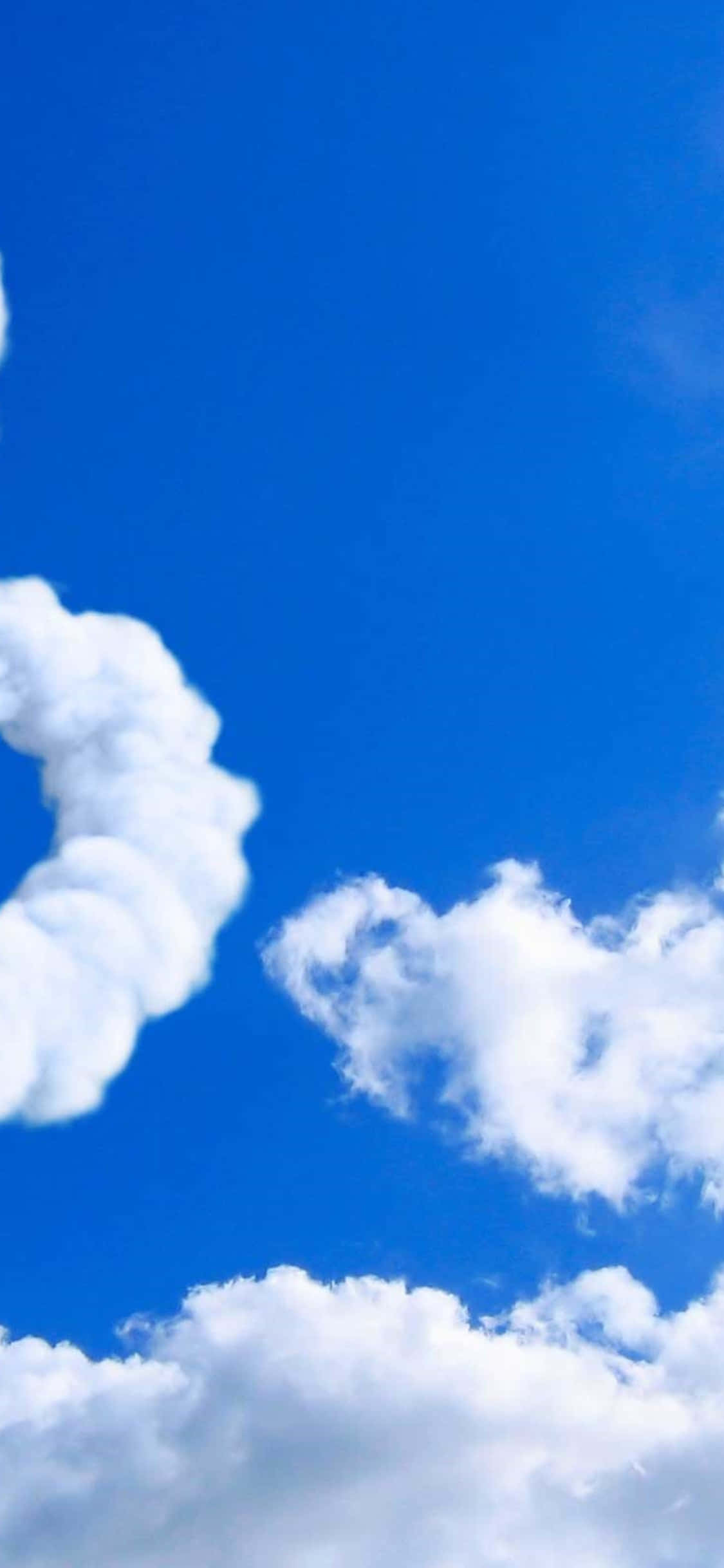 iPhone Xs Desktop Pc White Clouds Background Wallpaper