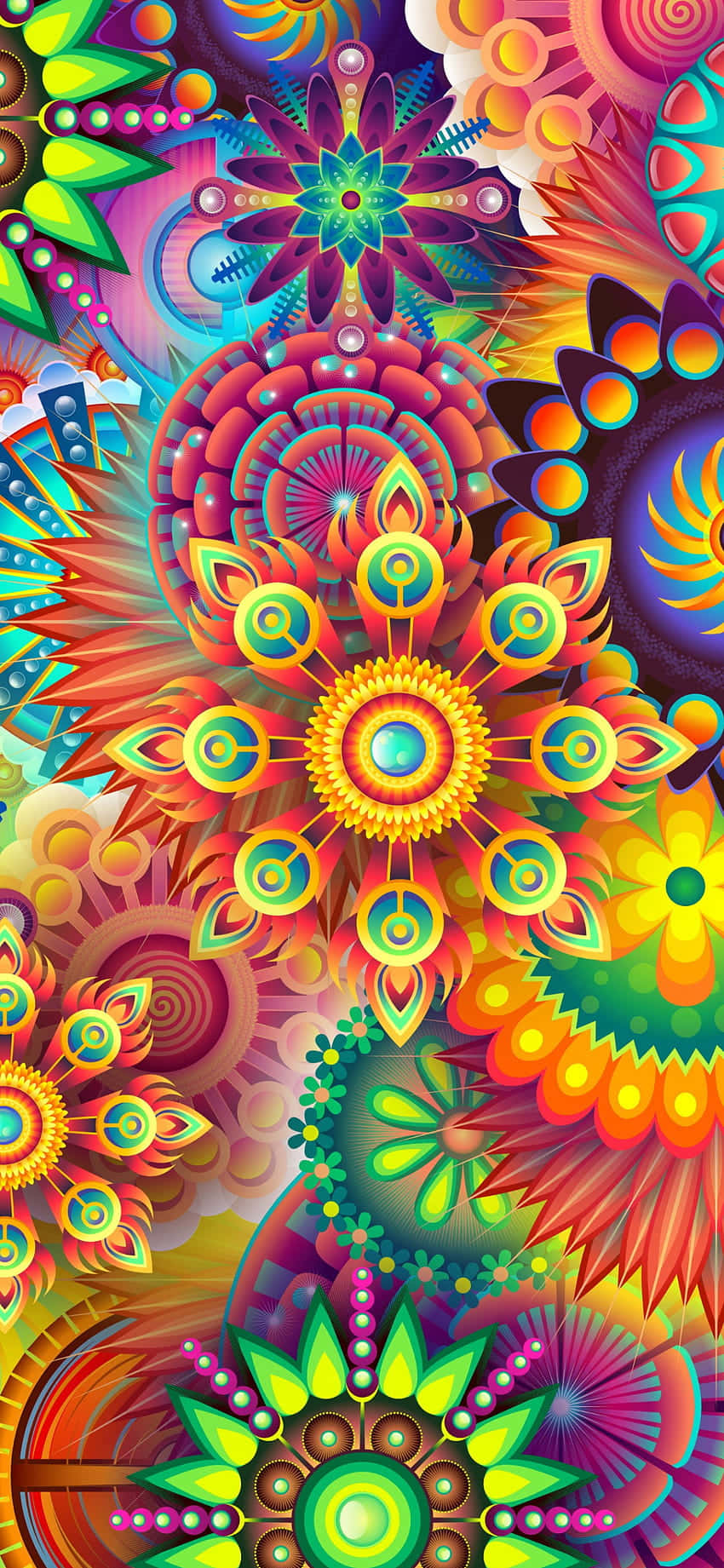 iPhone Xs Max Apple Background Makulay na Bulaklak Wallpaper