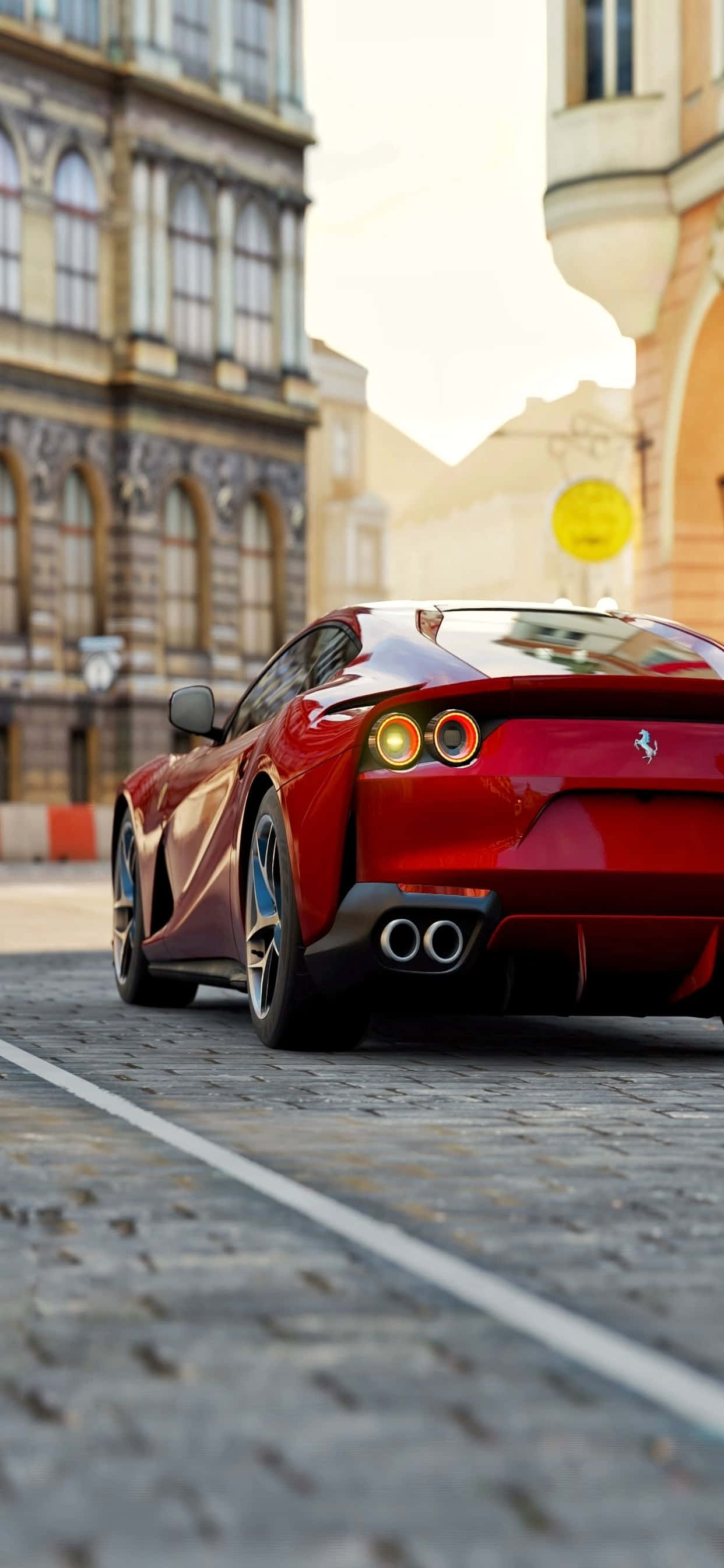 iPhone Xs Max Ferrari Background Red Ferrari 812 Superfast Wallpaper