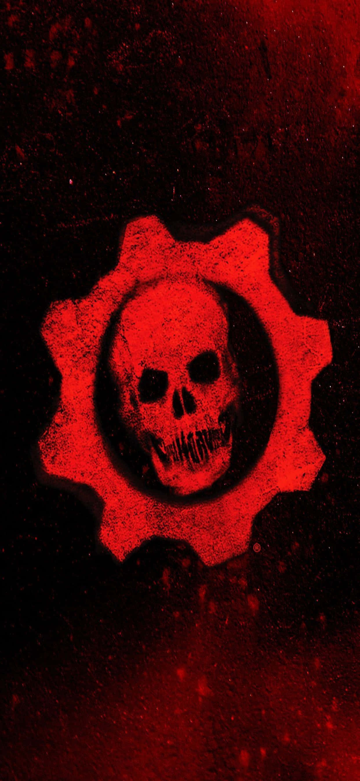 iPhone XS Max Gears Of War 5 Red Aesthetic Background Wallpaper
