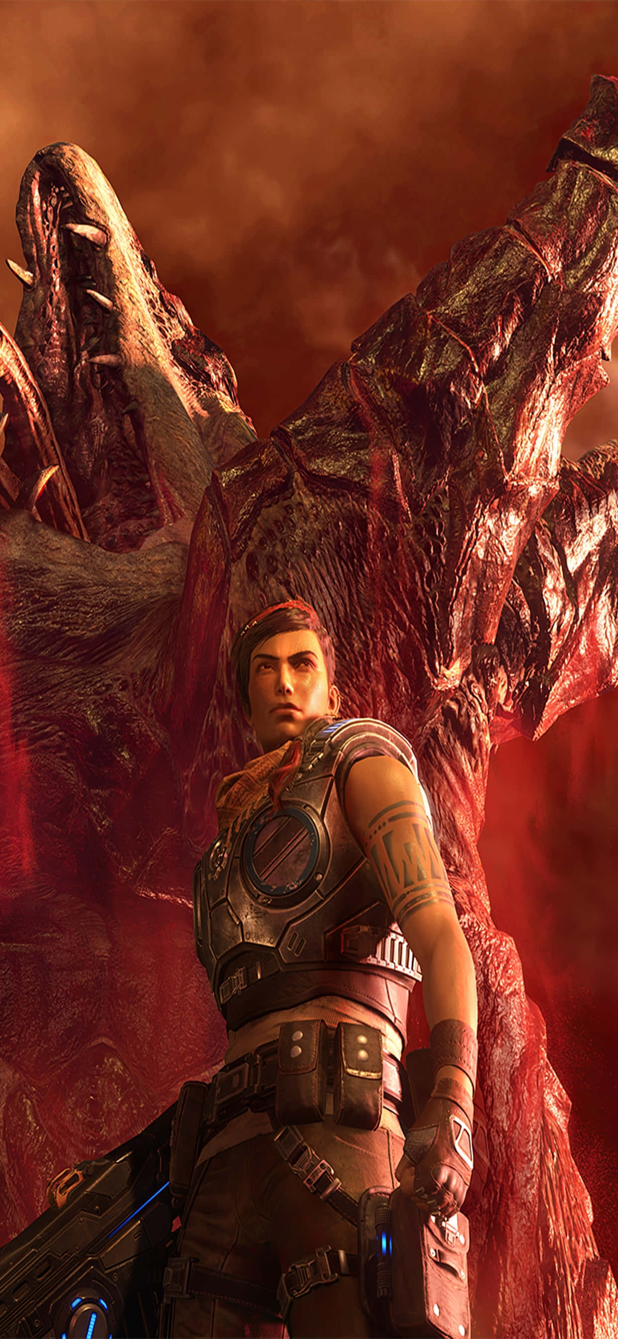 iPhone XS Max Gears Of War 5 Kait Kraken Background Wallpaper