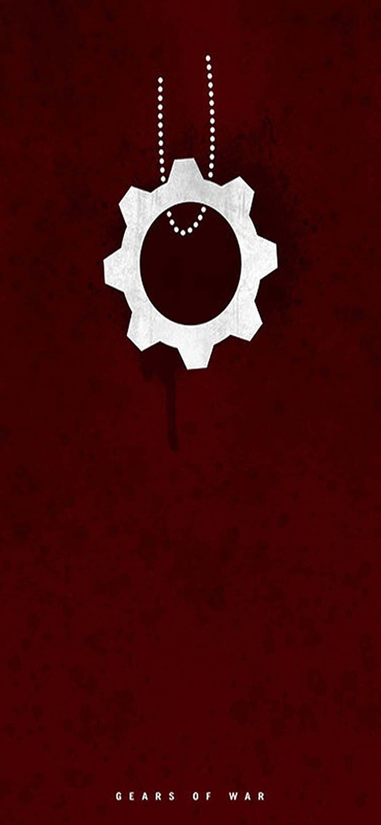 iPhone XS Max Gears Of War 5 Necklace Logo Background Wallpaper