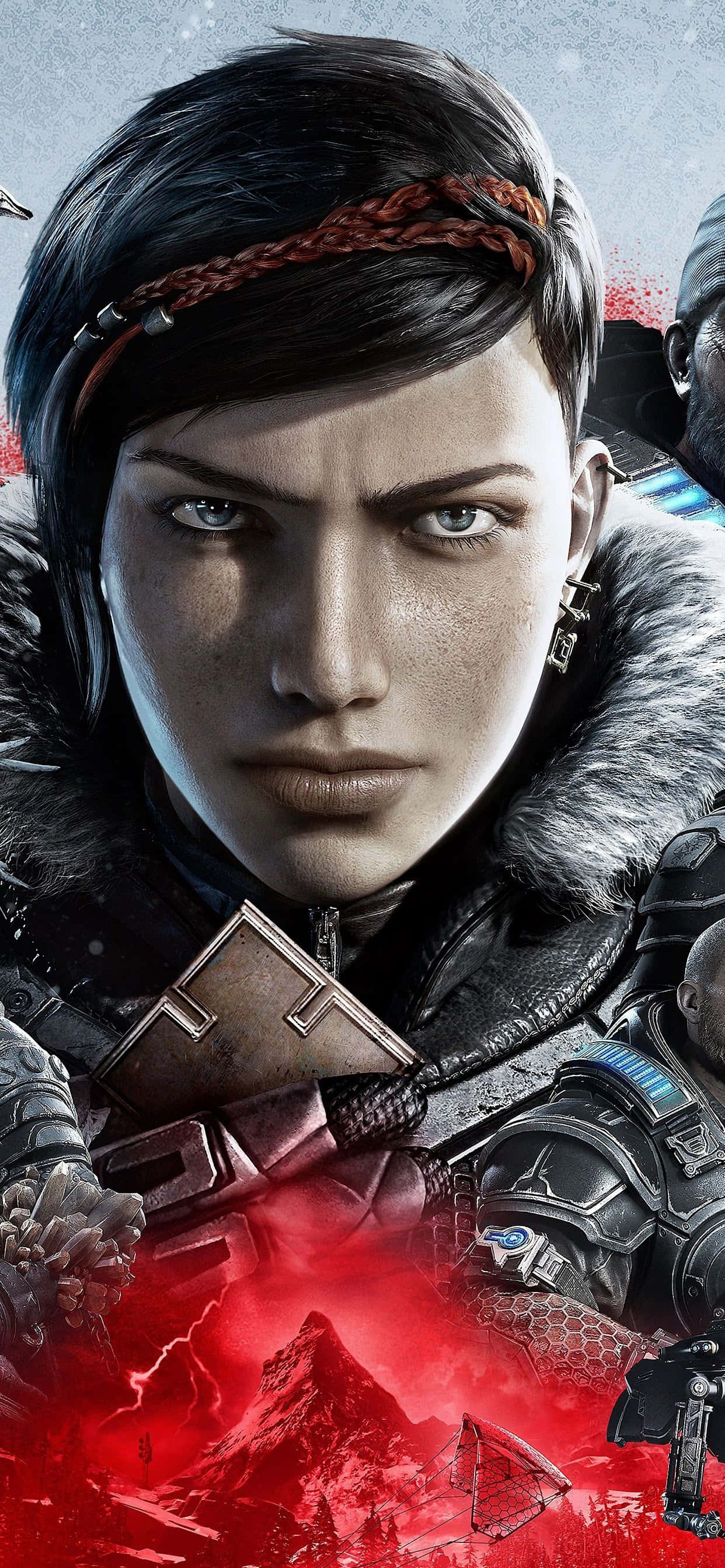iPhone XS Max Gears Of War 5 Serious Kait Background Wallpaper