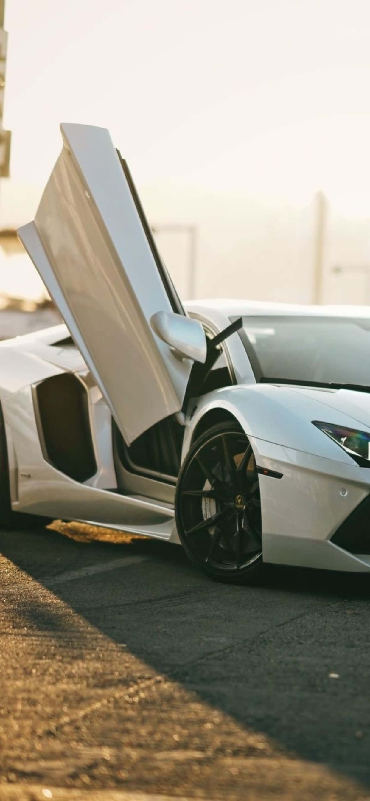 iPhone XS Max Lamborghini Aventador Roadster Background Wallpaper