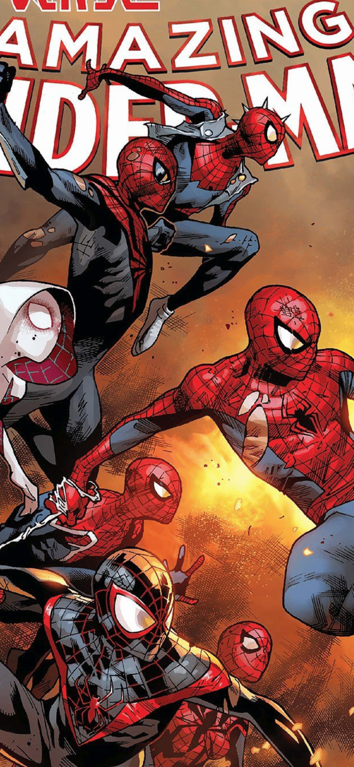 iPhone XS Max Marvel Spiderman Multiverse Background Wallpaper