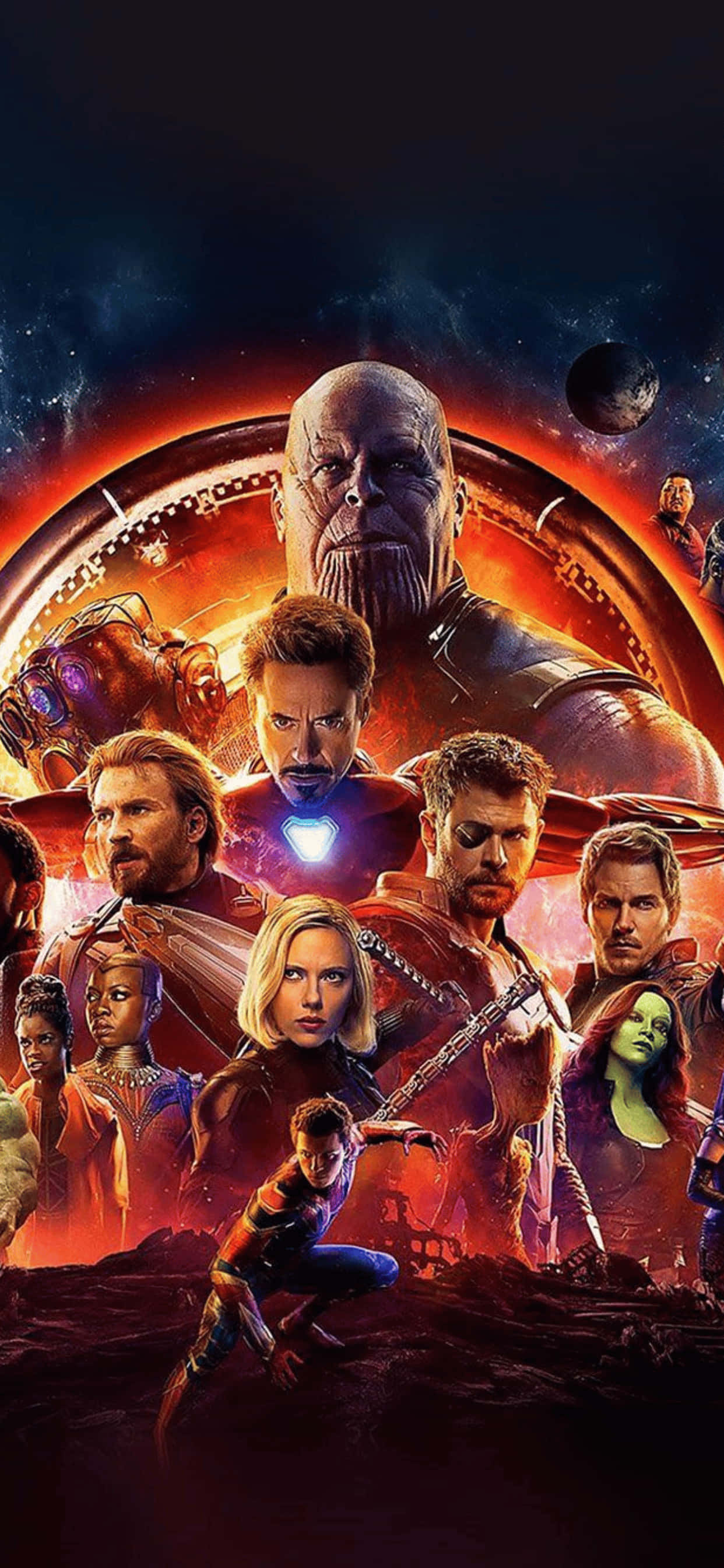 iPhone XS Max Marvel Avengers Infinity War Background Wallpaper