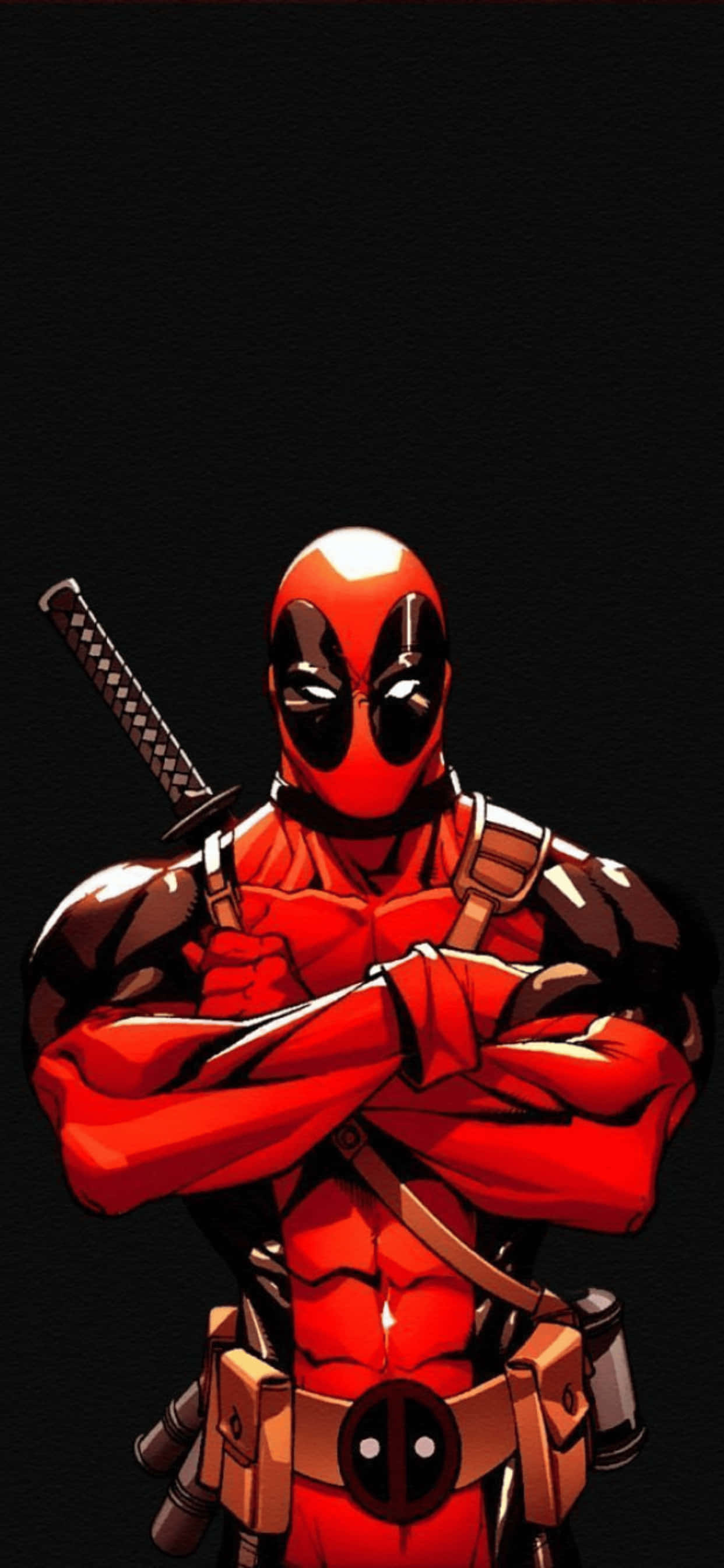 iPhone XS Max Marvel Deadpool Background Wallpaper
