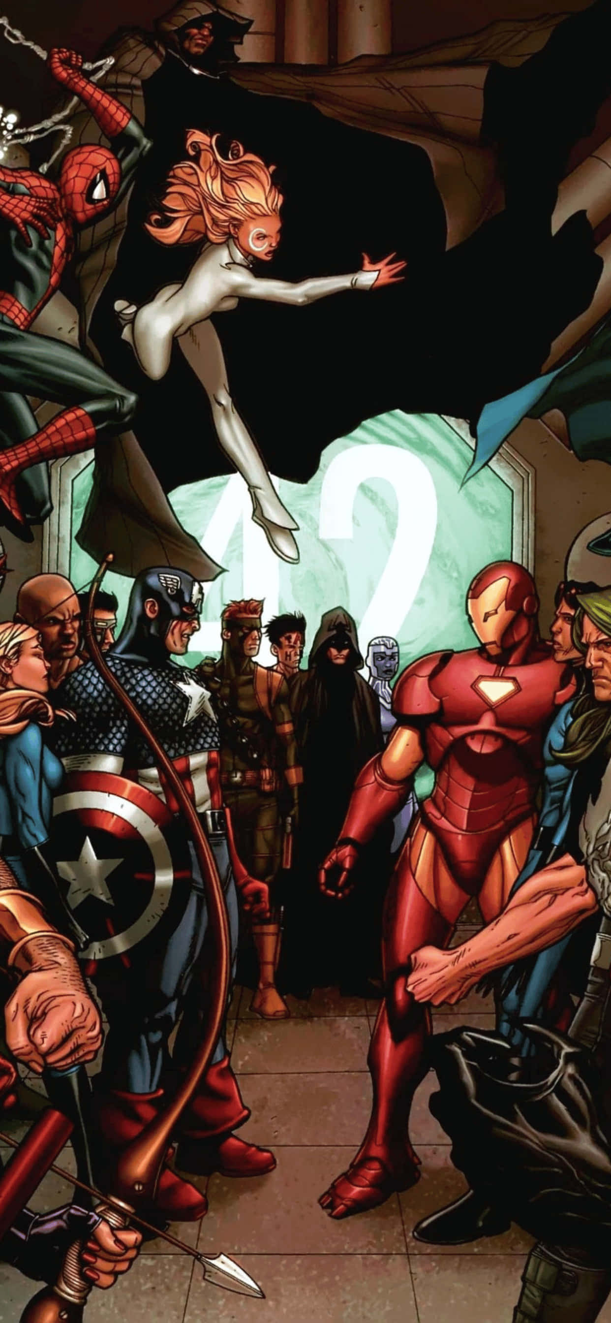 iPhone XS Max Marvel Group Ng Superheroes Background Wallpaper