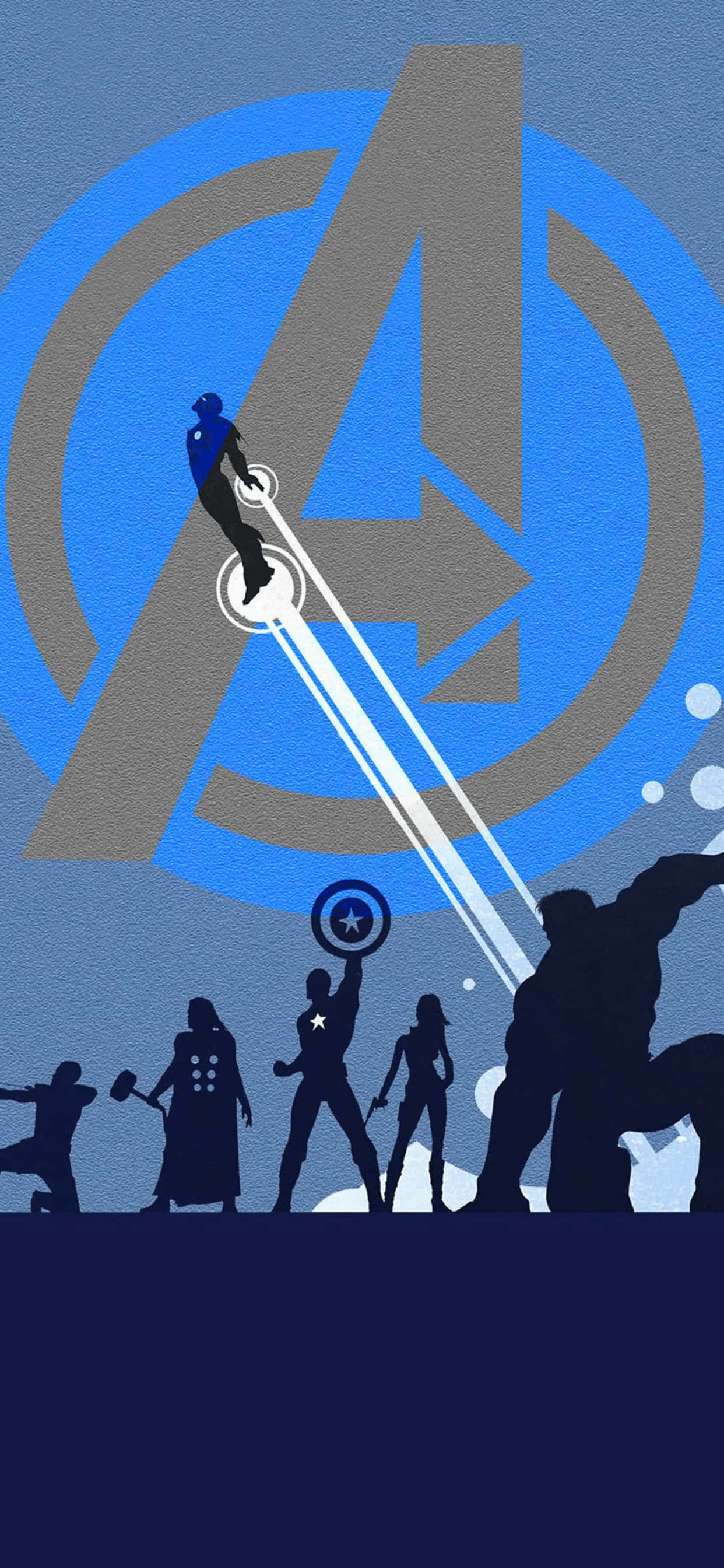 iPhone XS Max Marvel Silhouettes Background Wallpaper