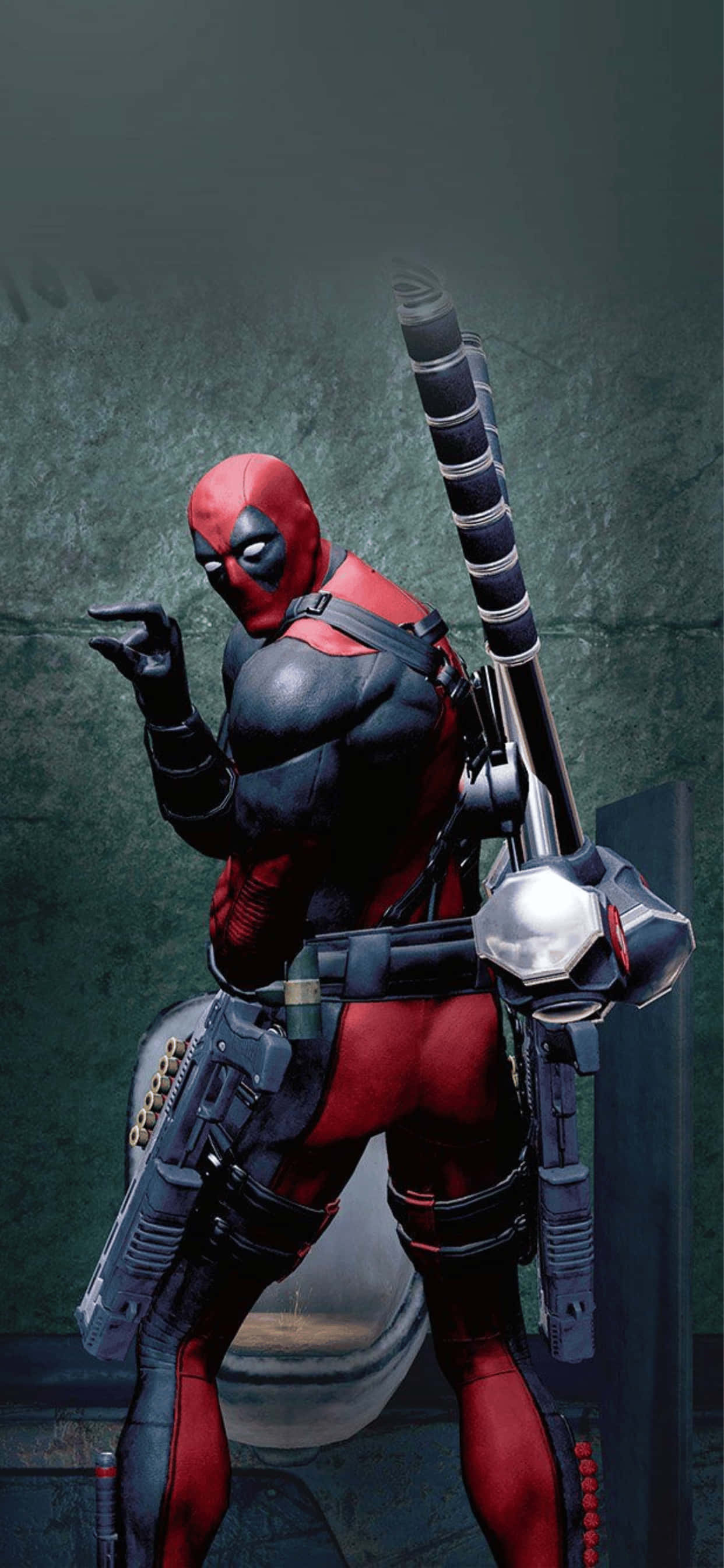 iPhone XS Max Marvel Superhero Deadpool Background Wallpaper