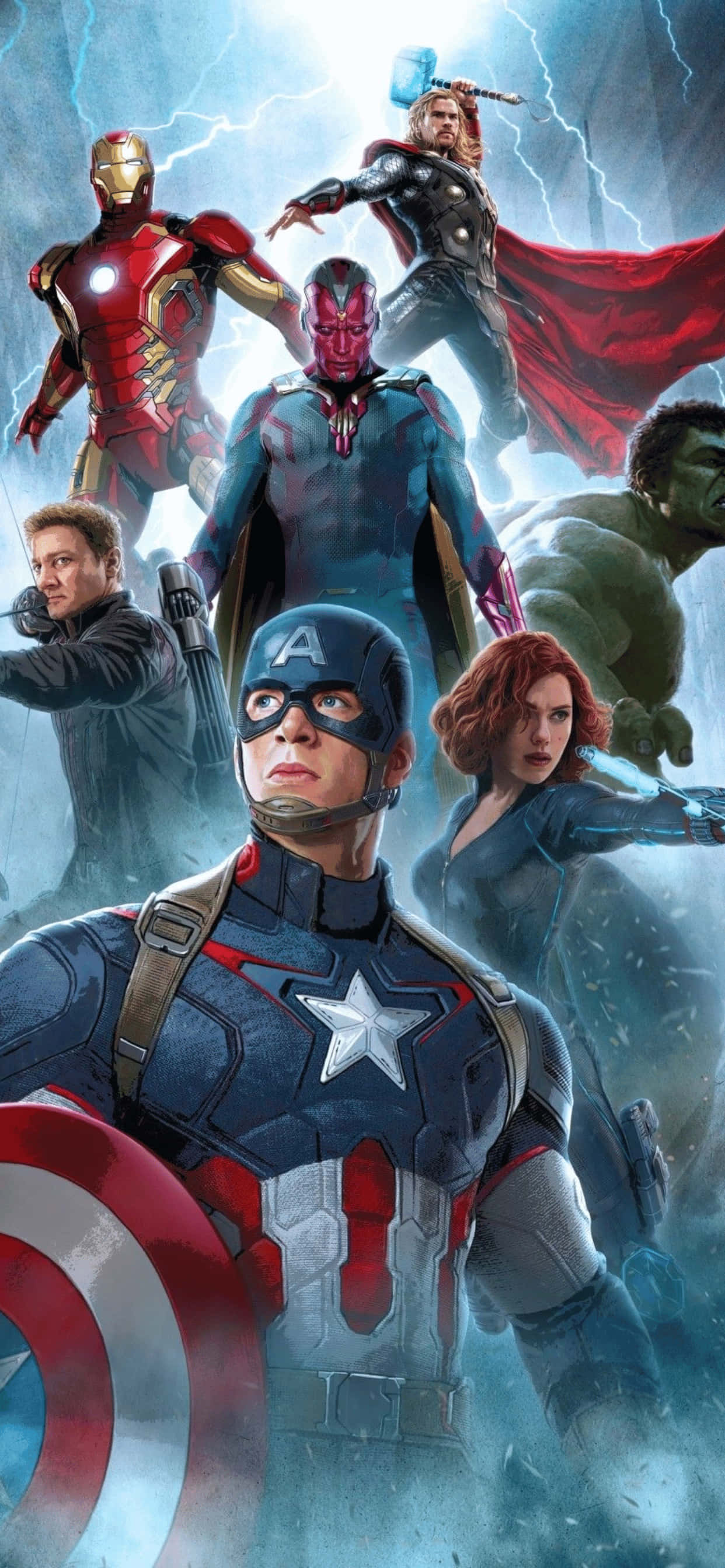 iPhone XS Max Marvel Unang Avengers Background Wallpaper
