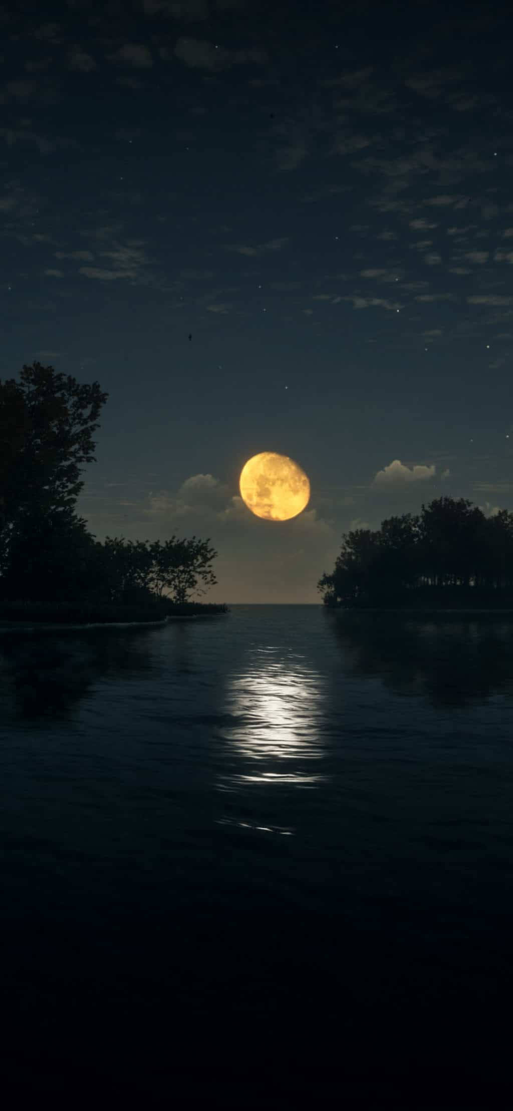 iPhone XS Max OLED Moon Wallpaper