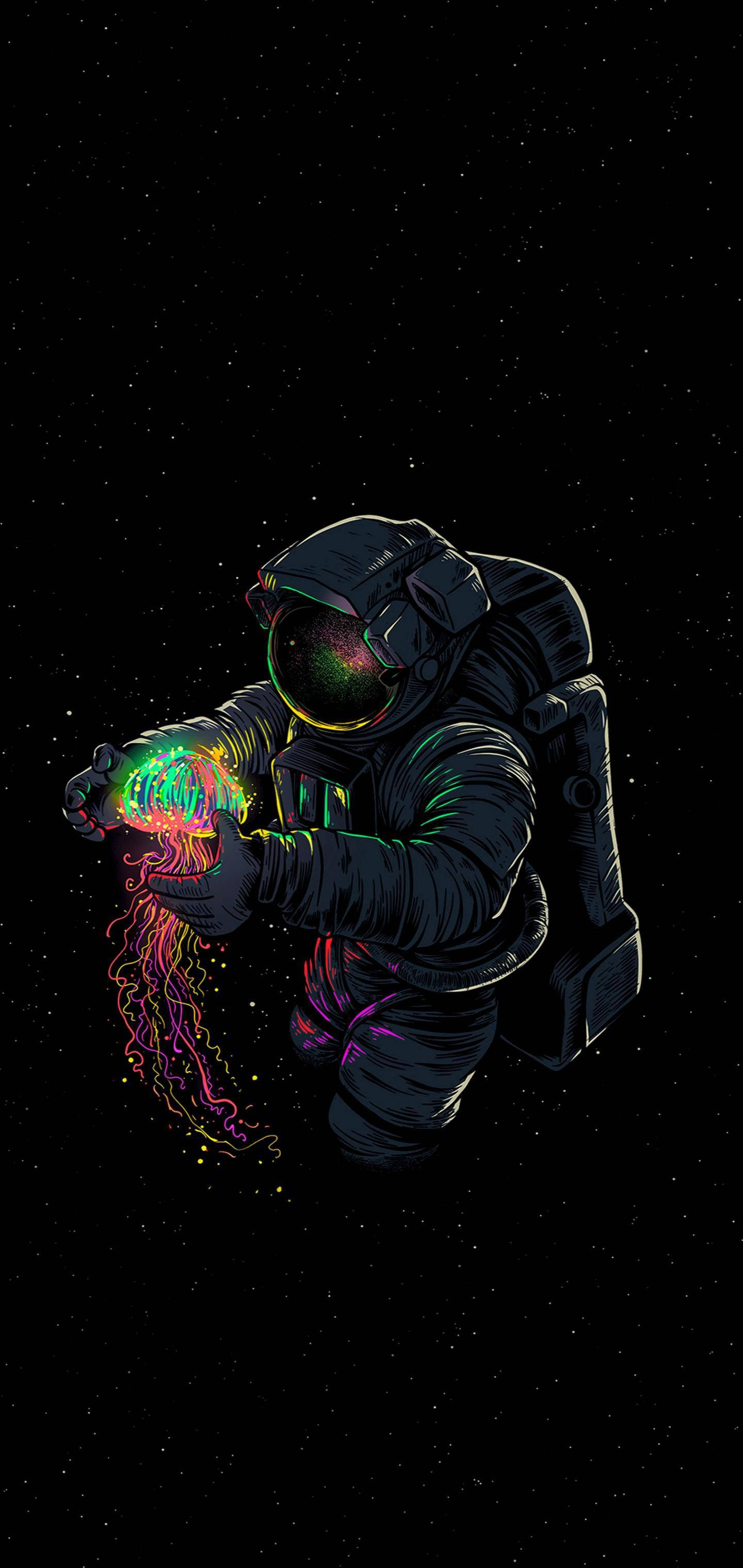 iPhone XS Max OLED Astronaut Art Wallpaper