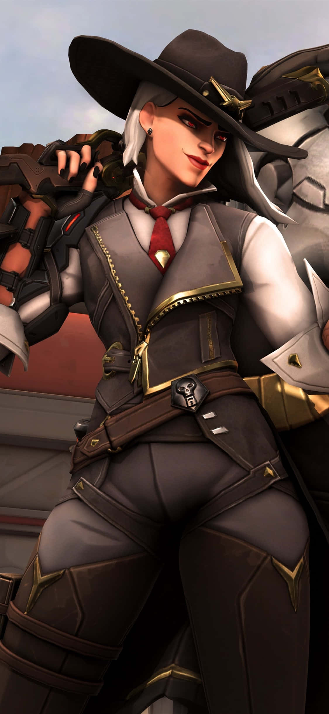 iPhone Xs Max Overwatch Background Ashe na Koboy Wallpaper