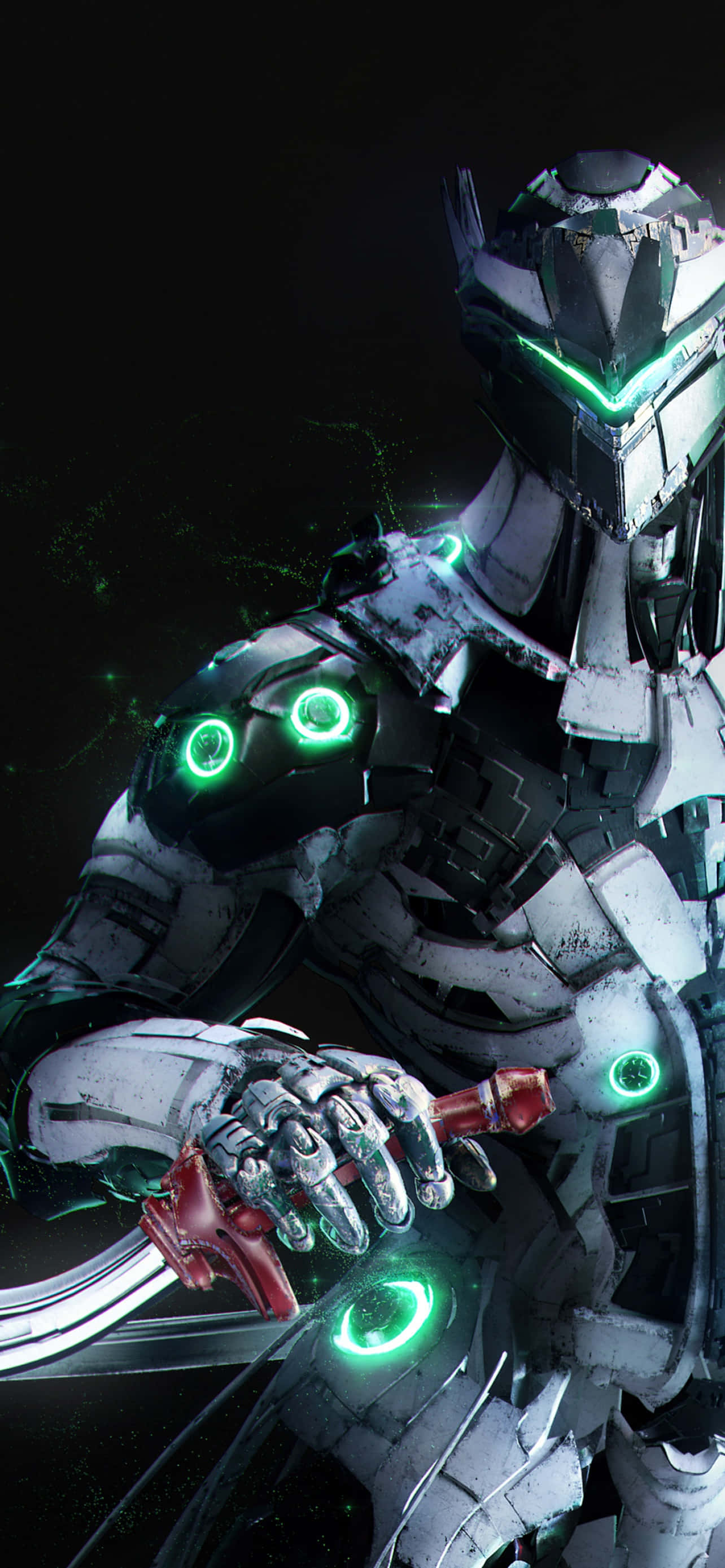 iPhone Xs Max Overwatch Background Genji Metallic Suit Wallpaper