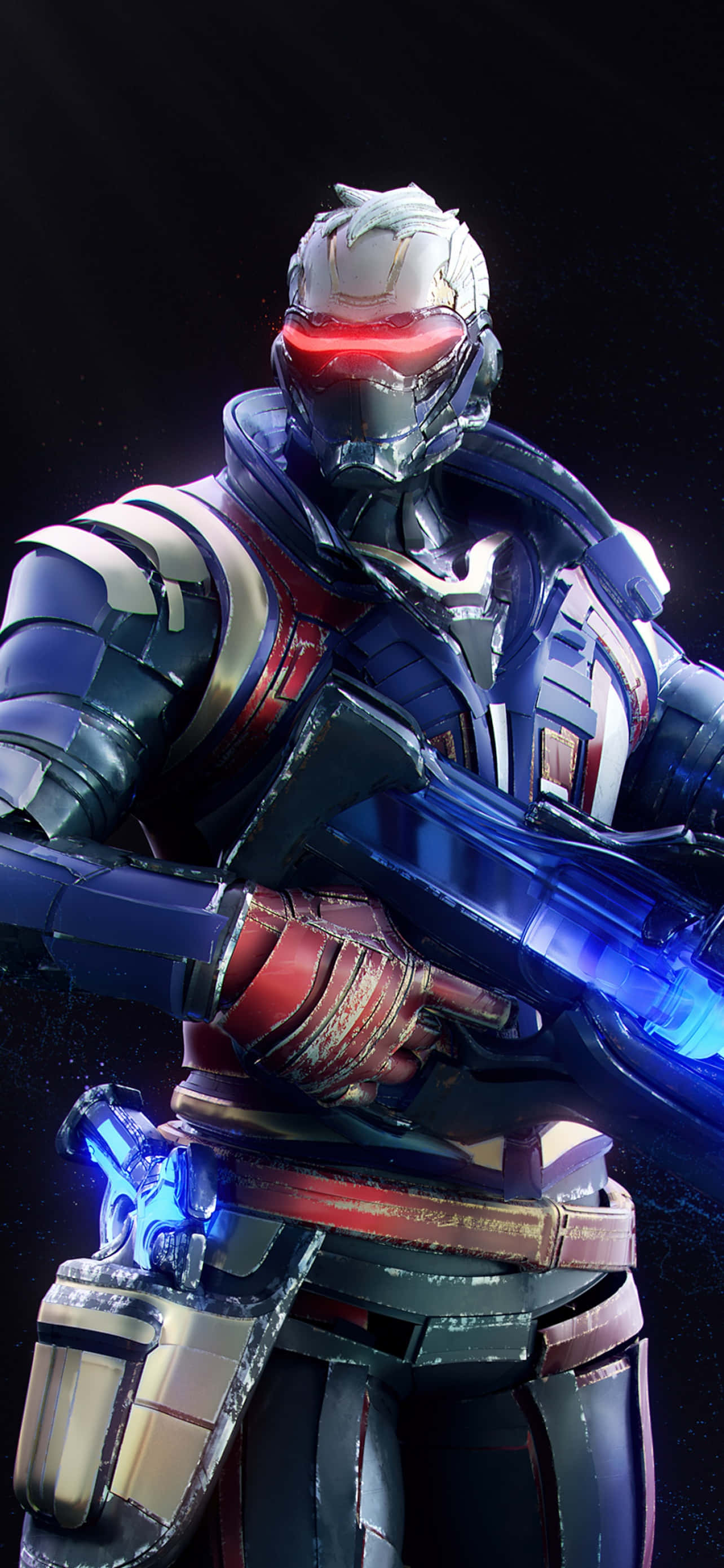 iPhone Xs Max Overwatch Background Soldier: 76 Guns Out Wallpaper