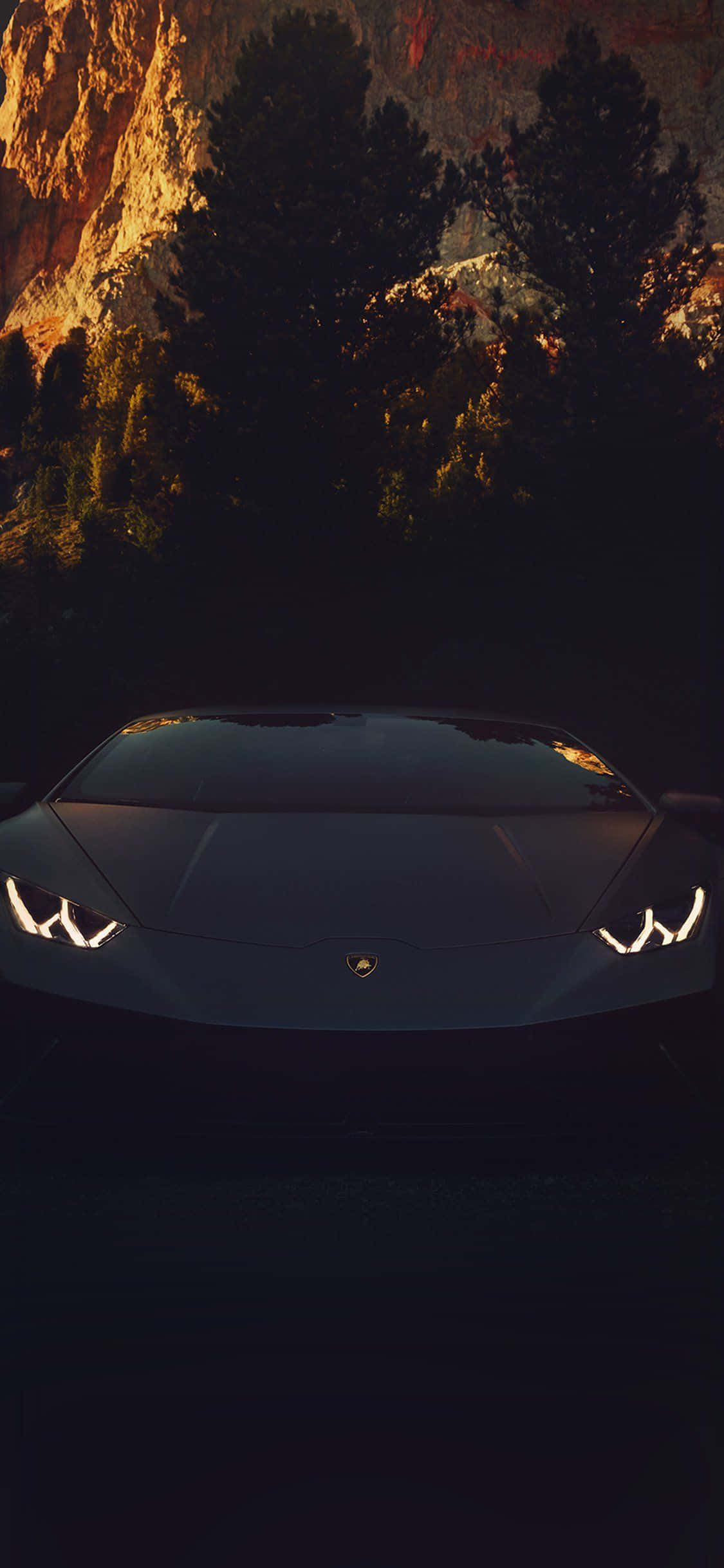 iPhone XS Max Project Cars 2 All Black Lamborghini Aventador Background Wallpaper