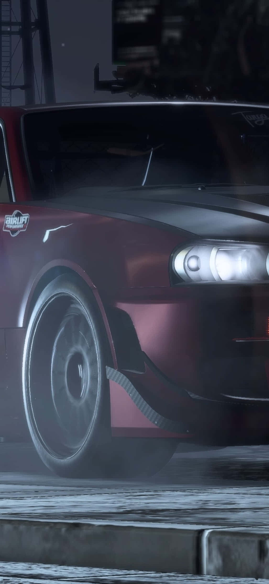 iPhone Xs Need For Speed Payback Background Dark Violet Nissan Skyline GT-R Wallpaper
