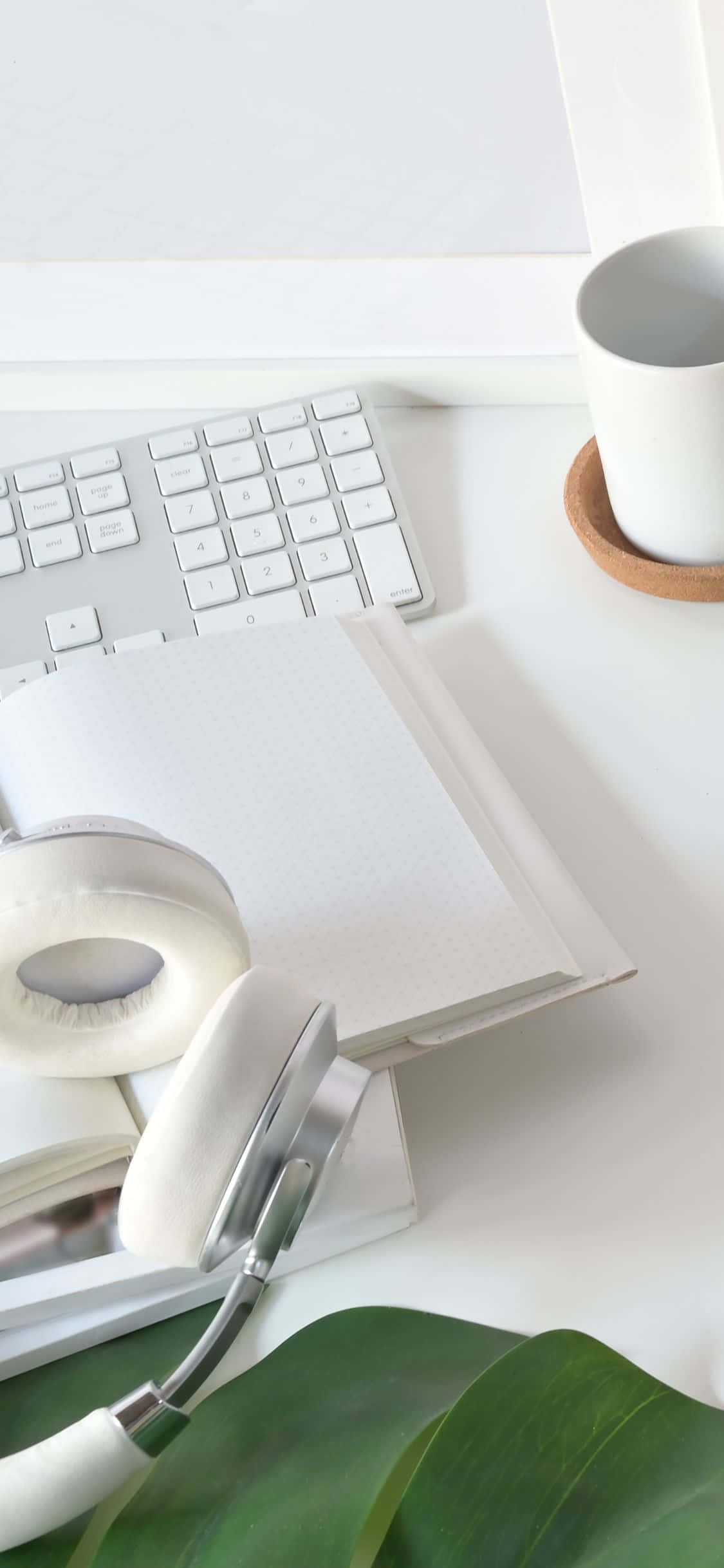 iPhone XS White Office Desk Background Wallpaper