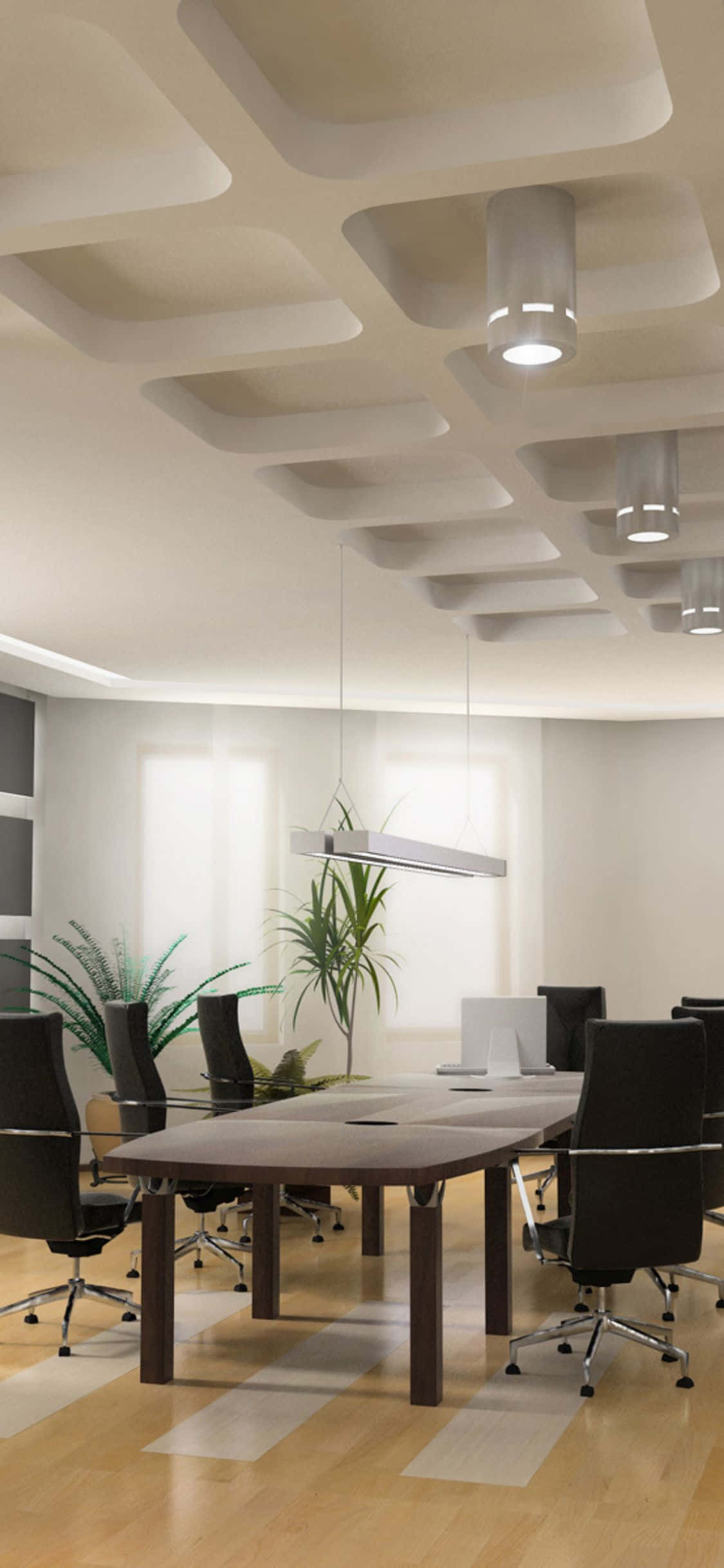 iPhone XS Office Conference Table Background Wallpaper