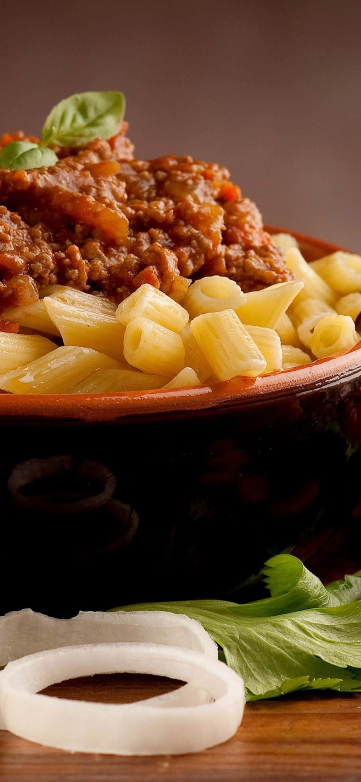 iPhone Xs Pasta Background Wallpaper