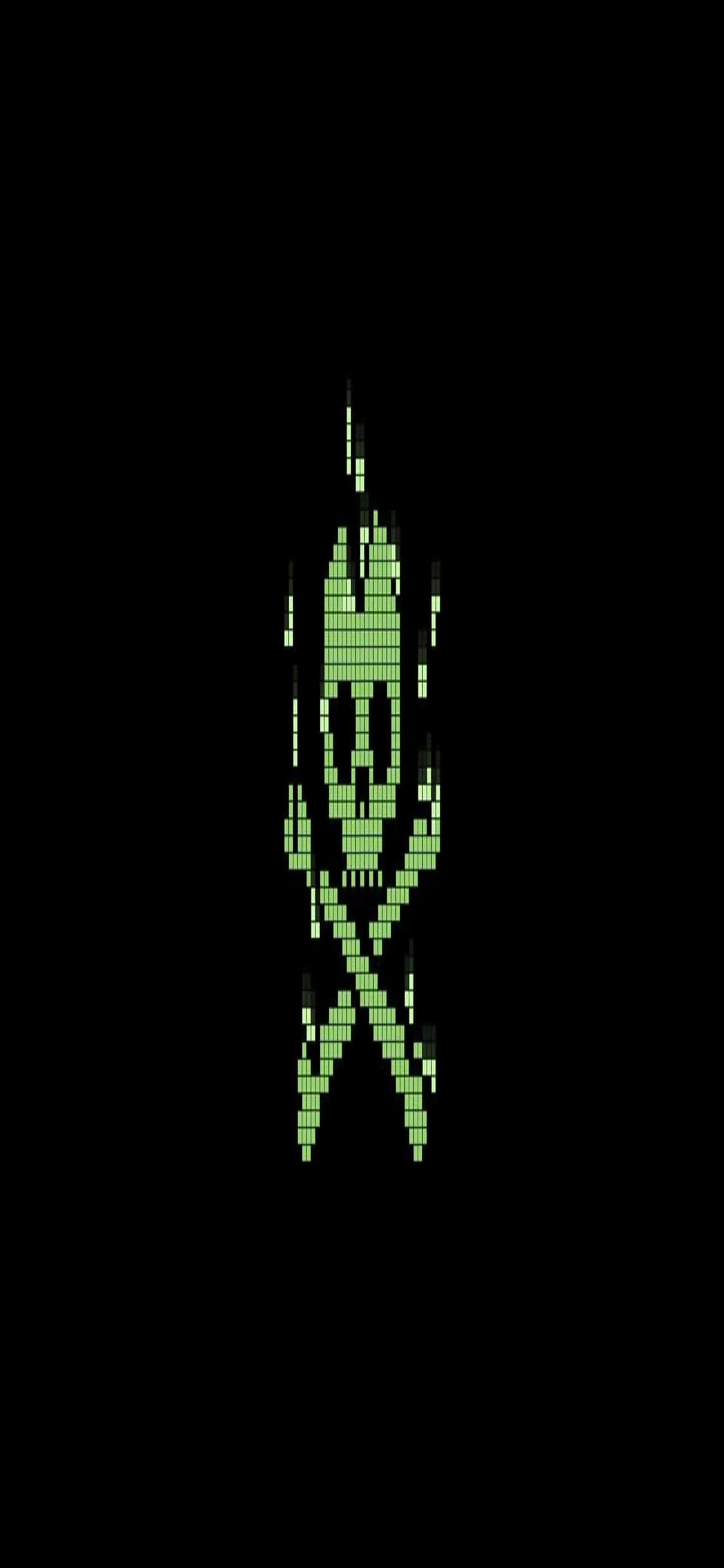 iPhone Xs Programming Background Pixel Skull Wallpaper