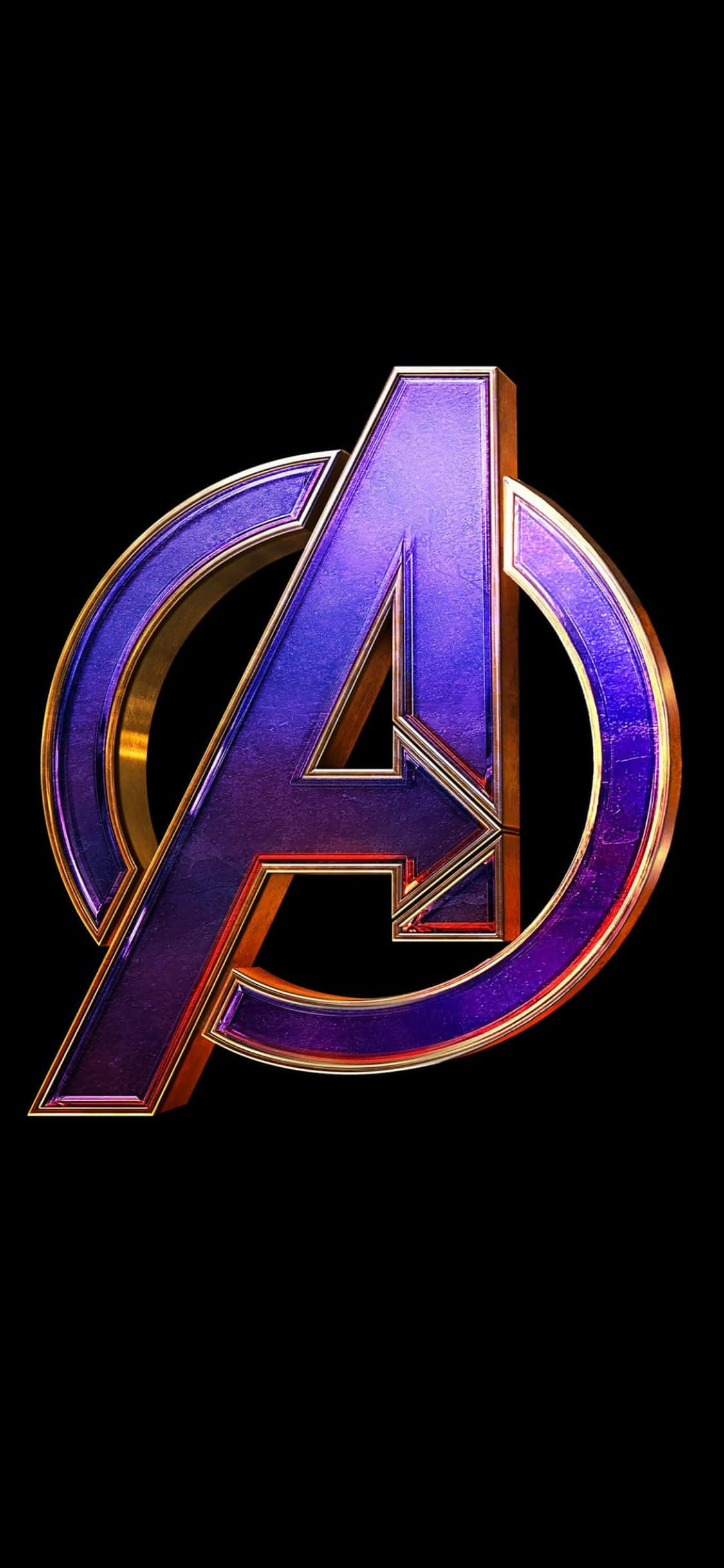 iPhone XS Purple Avengers Logo Background Wallpaper