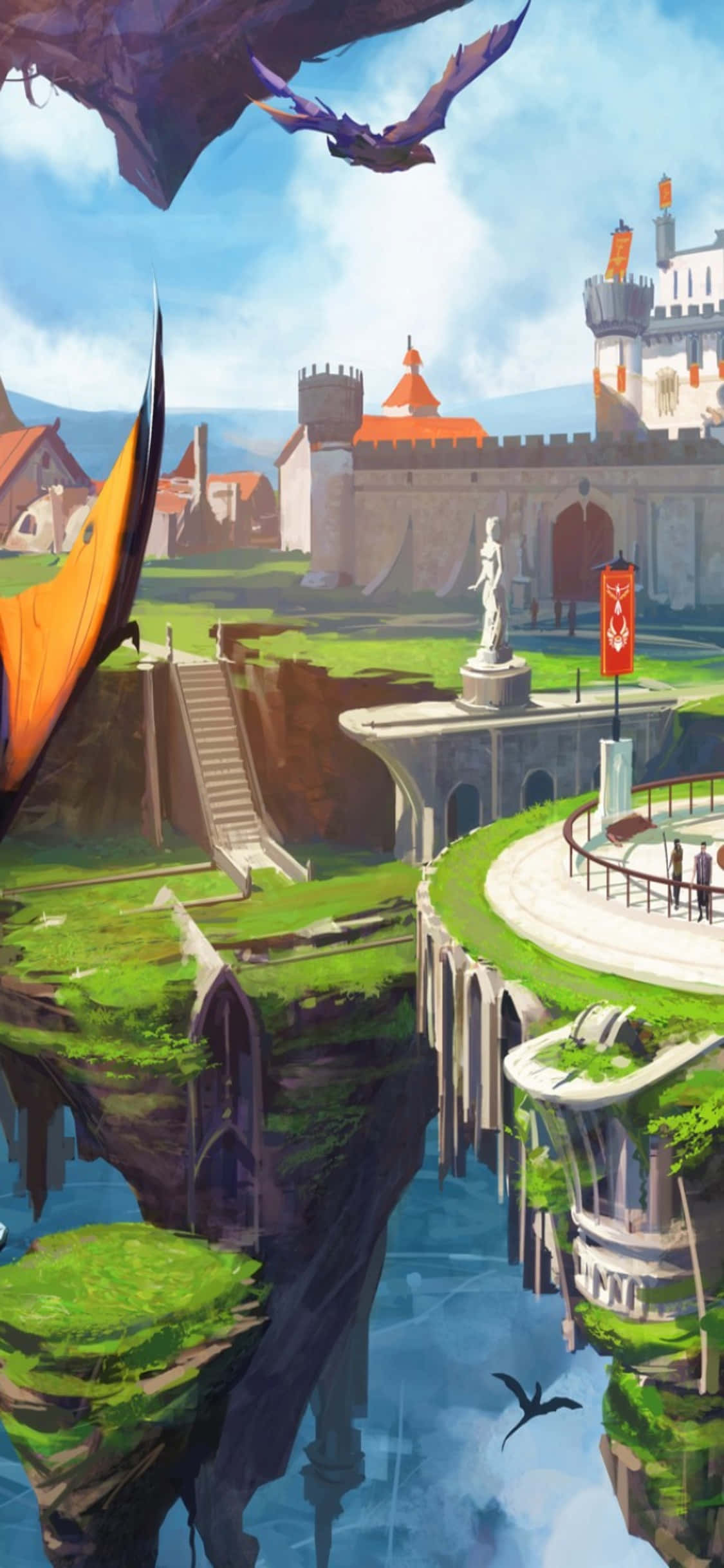 iPhone Xs Runescape Background Fanart Painting Castle At Mga Dragon Wallpaper